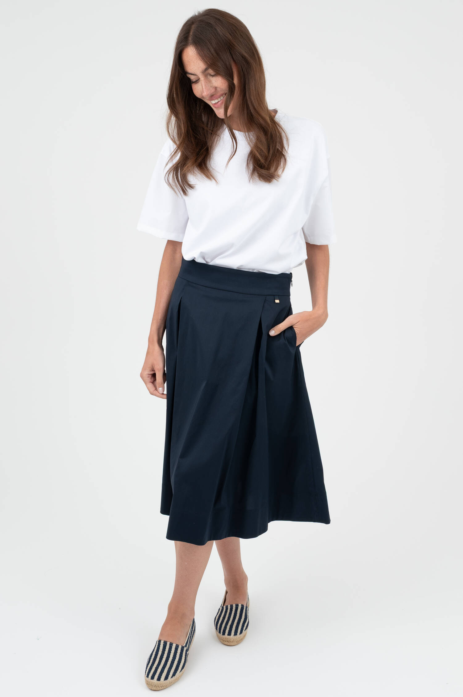 Popeline Rock in Navy