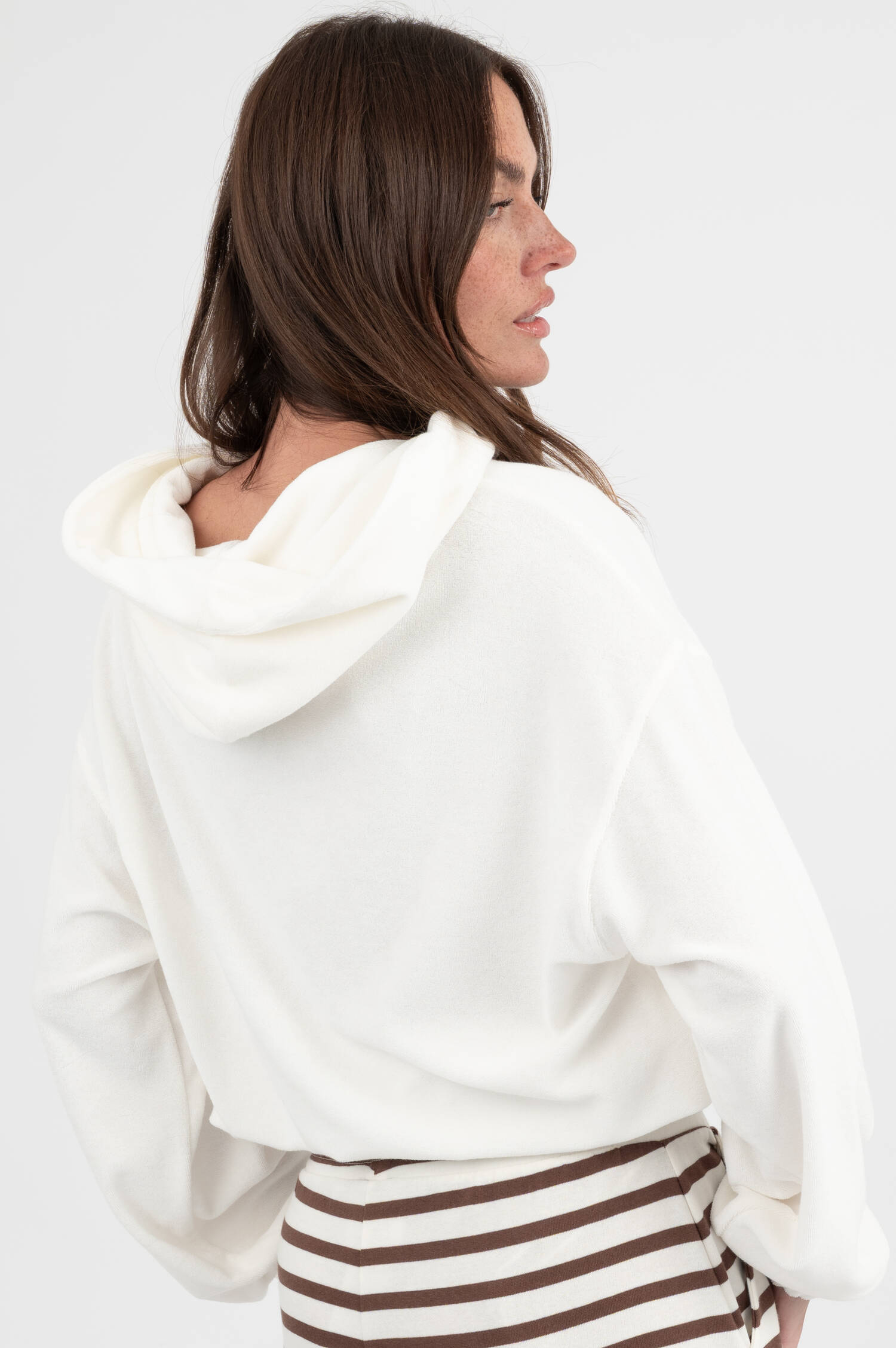 Frottee Sweatjacke in Ecru Frottee Sweatjacke in Ecru