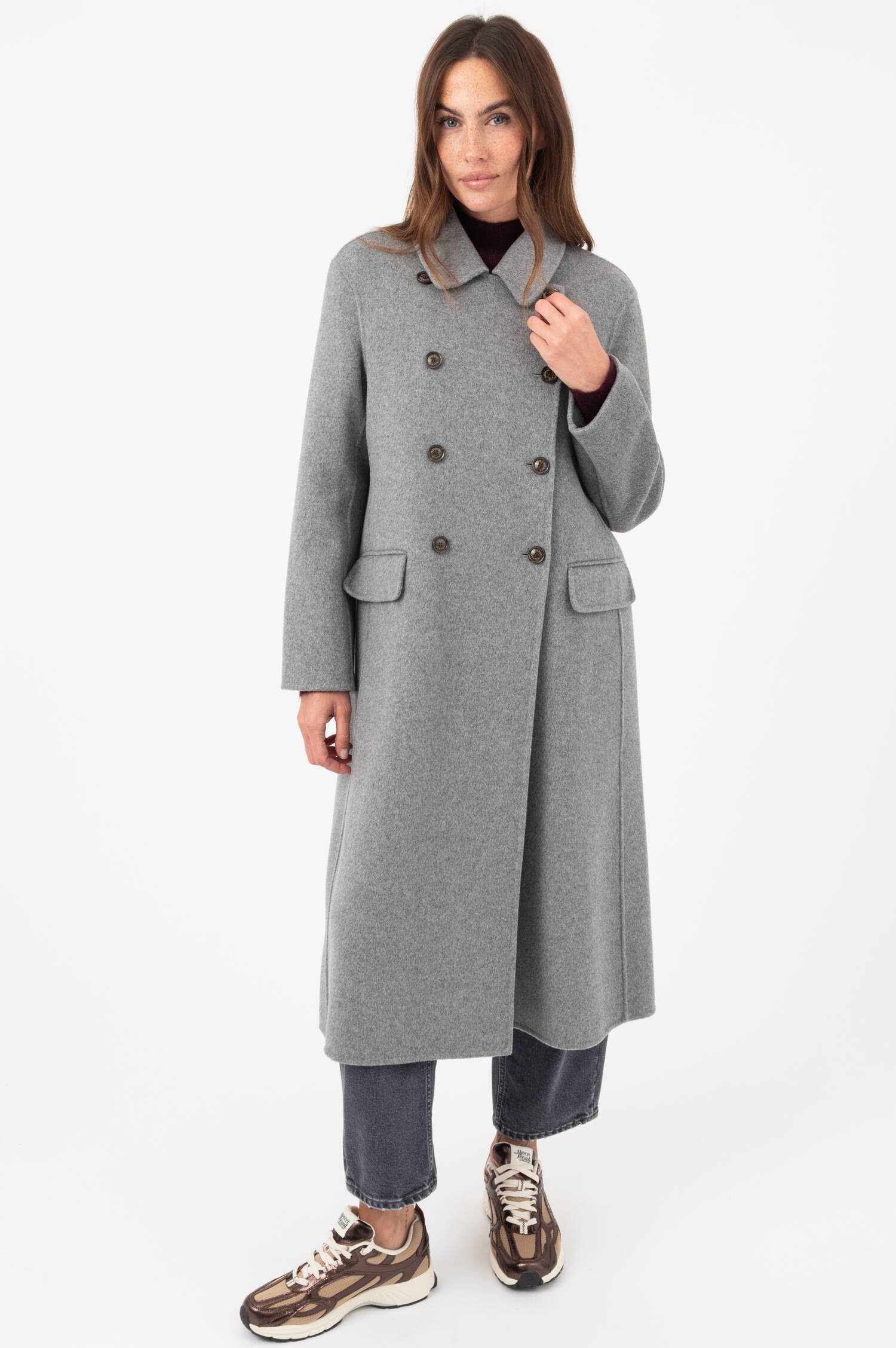 Woll-Cashmere-Mantel REGINA in Grau