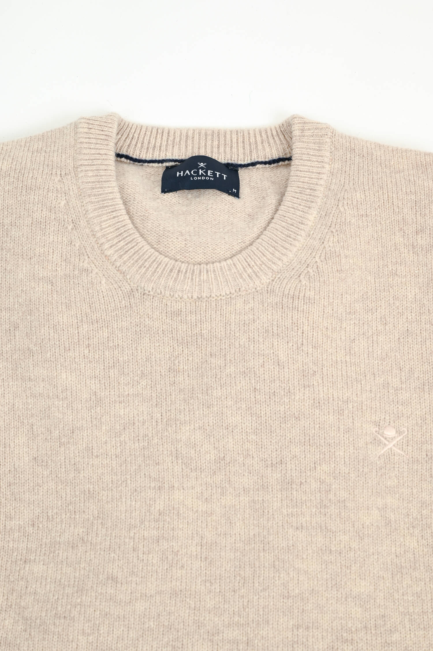 Pullover aus Lammwolle in Creme