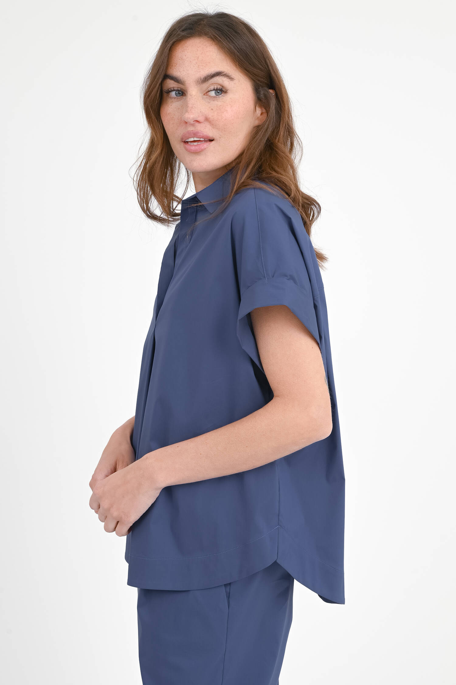 Tunika-Bluse EMMA in Schieferblau