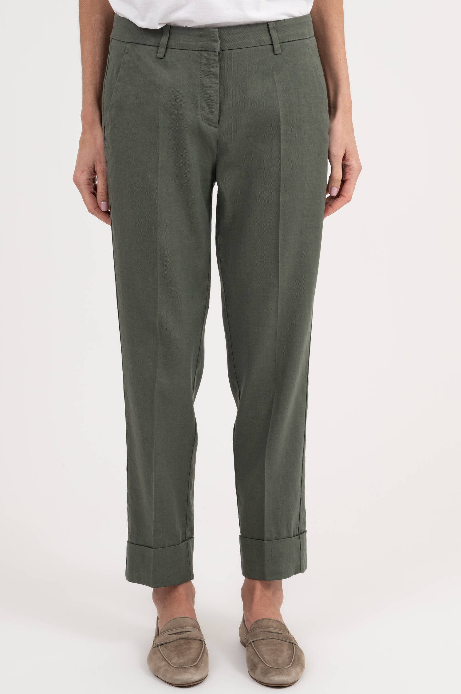 Leinenhose KRYSTAL in Khaki