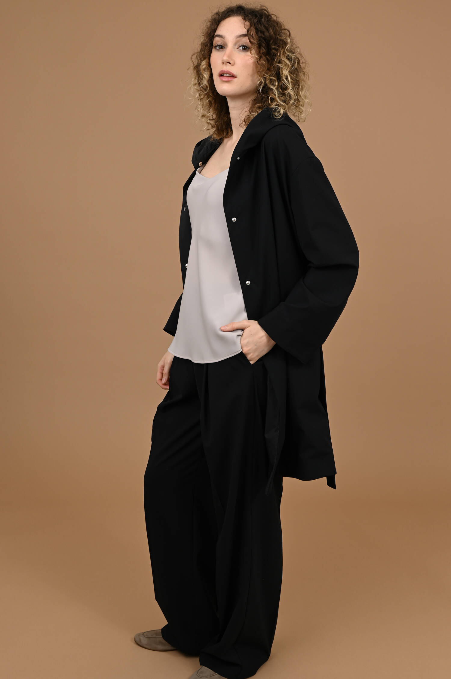 Wendbarer Leichter Kapuzenmantel in Navyblau