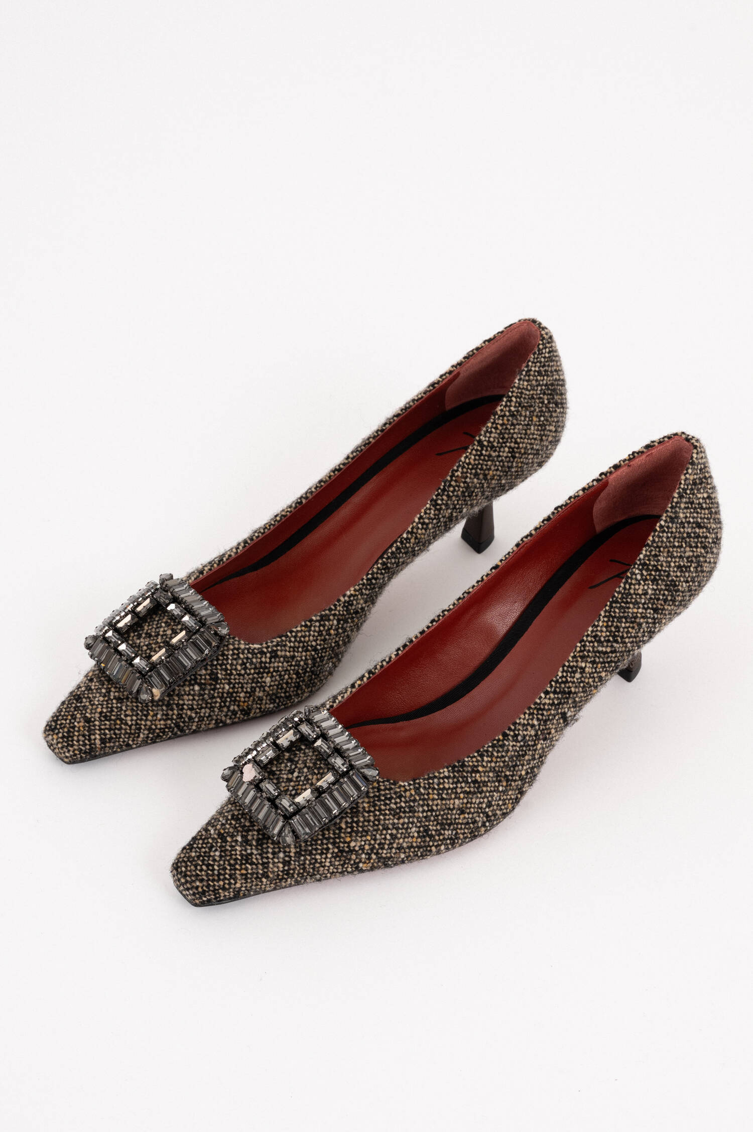 Donegal Tweed Pumps MARSIA in Braun