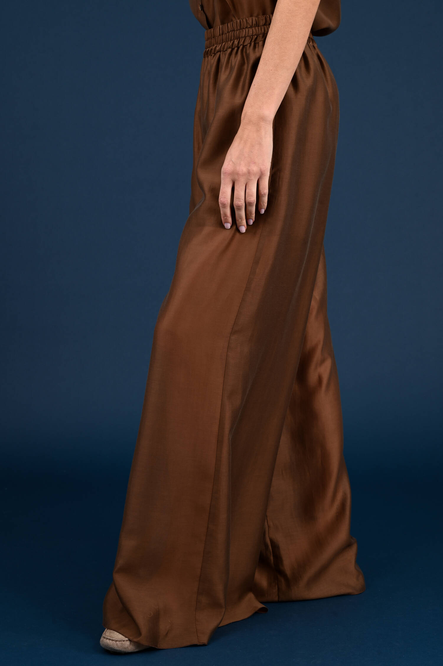 Wide-Leg Hose in Choko