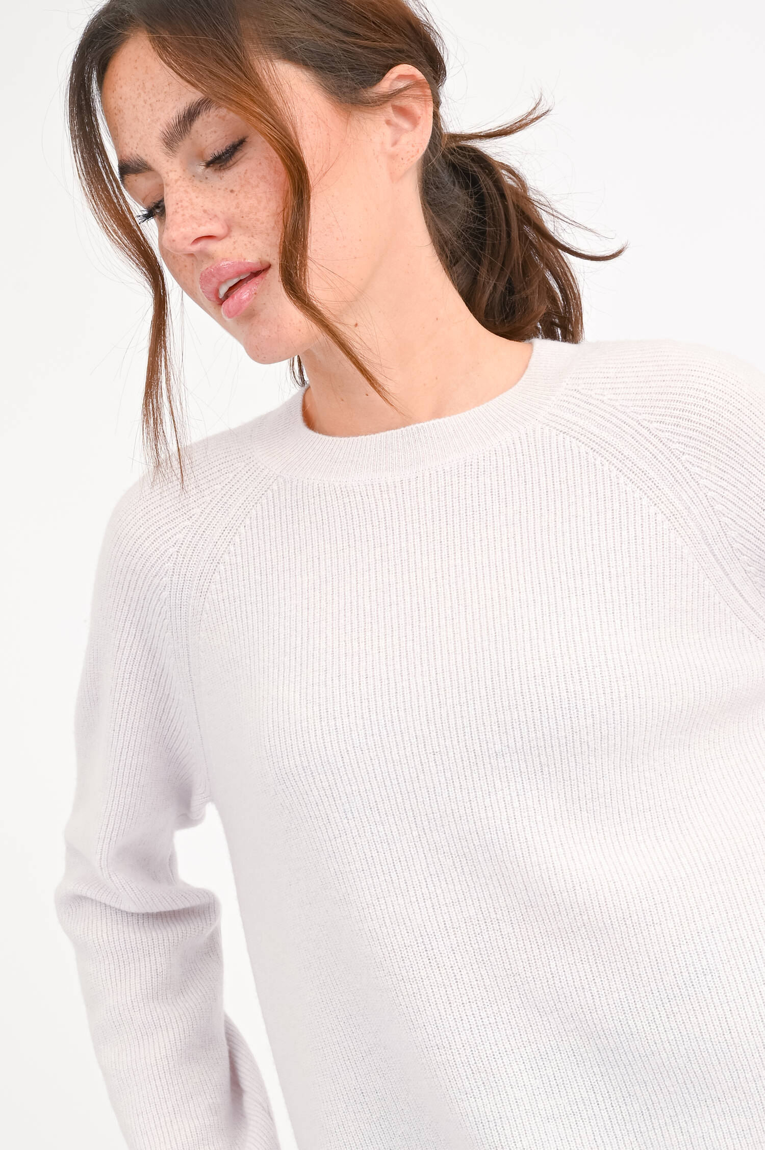 Pullover aus Cashmere-Woll-Mix in Hellbeige