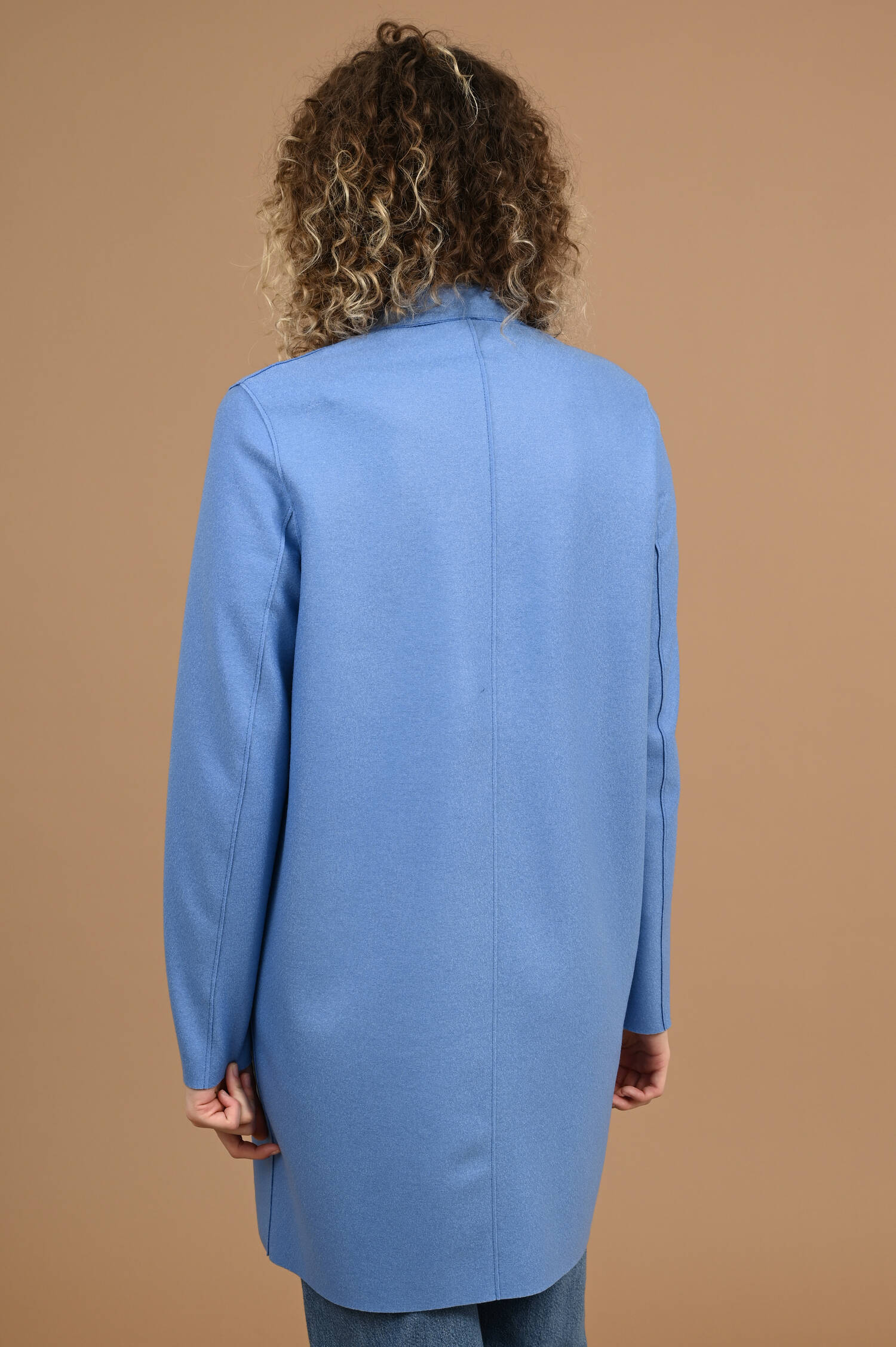 Wollmantel COCOON in Azure Blau