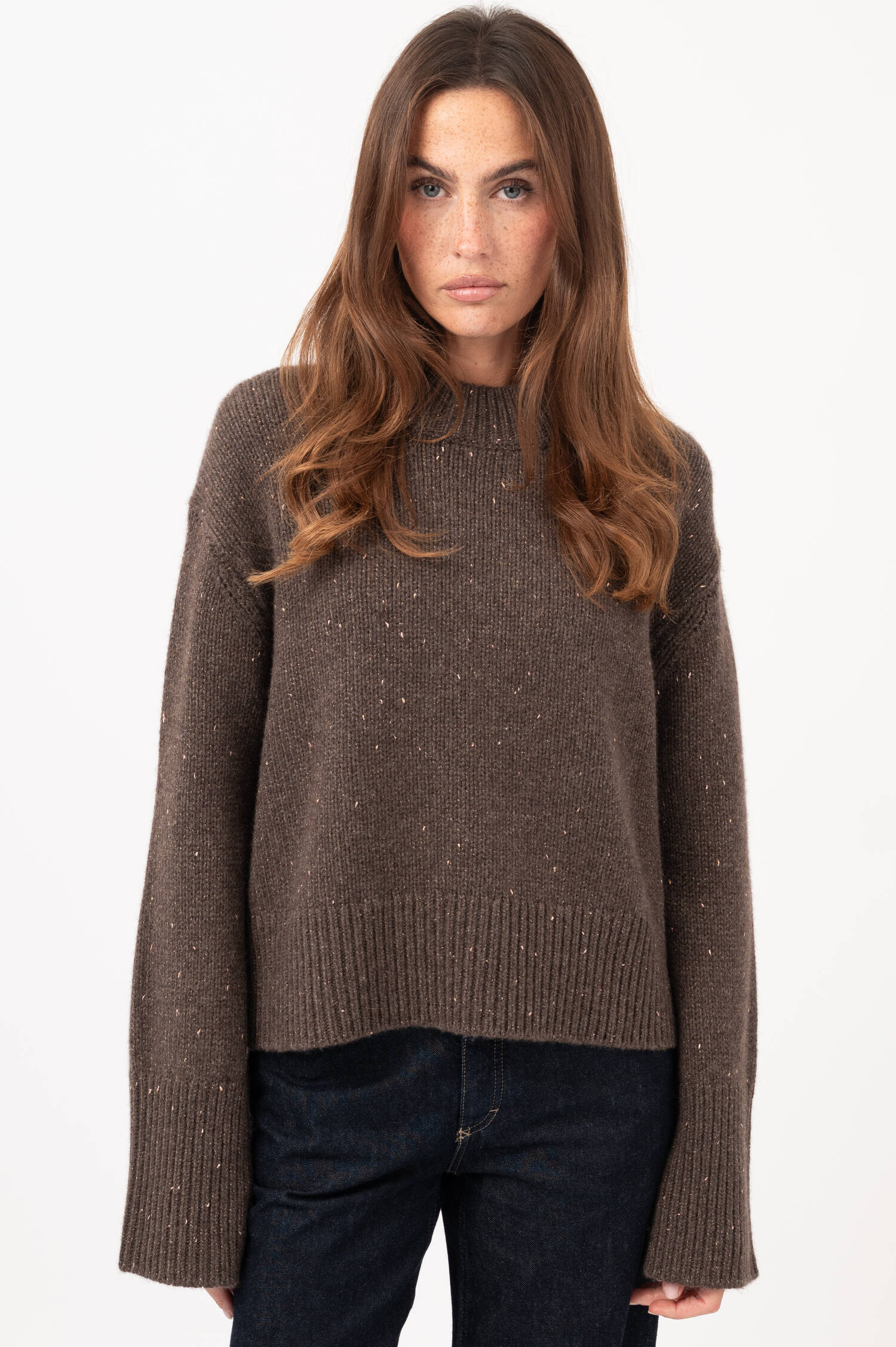 Cashmere-Mix-Sweater TARIE in Braun