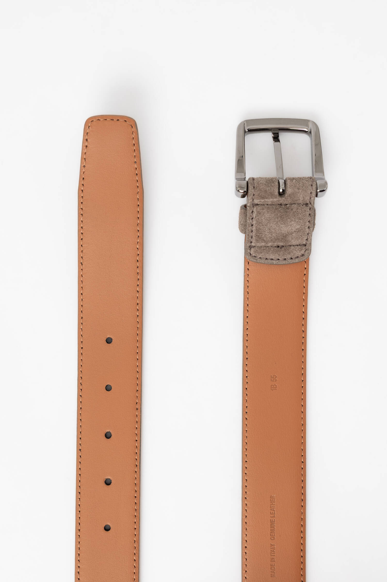 Suede Gürtel in Taupe