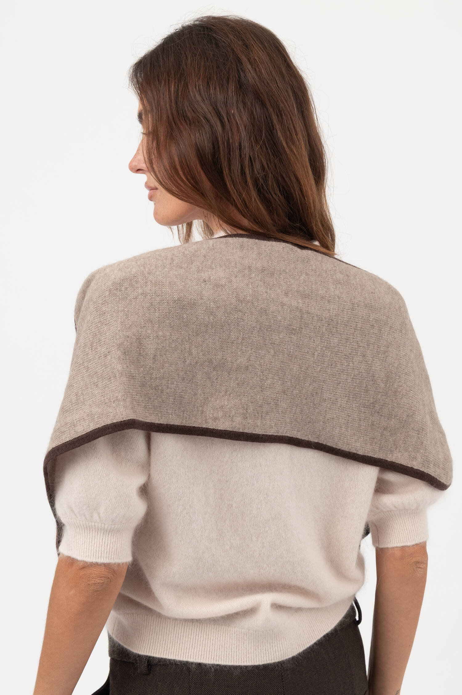Woll-Mix-Schal SOPHIE in Taupe/Braun