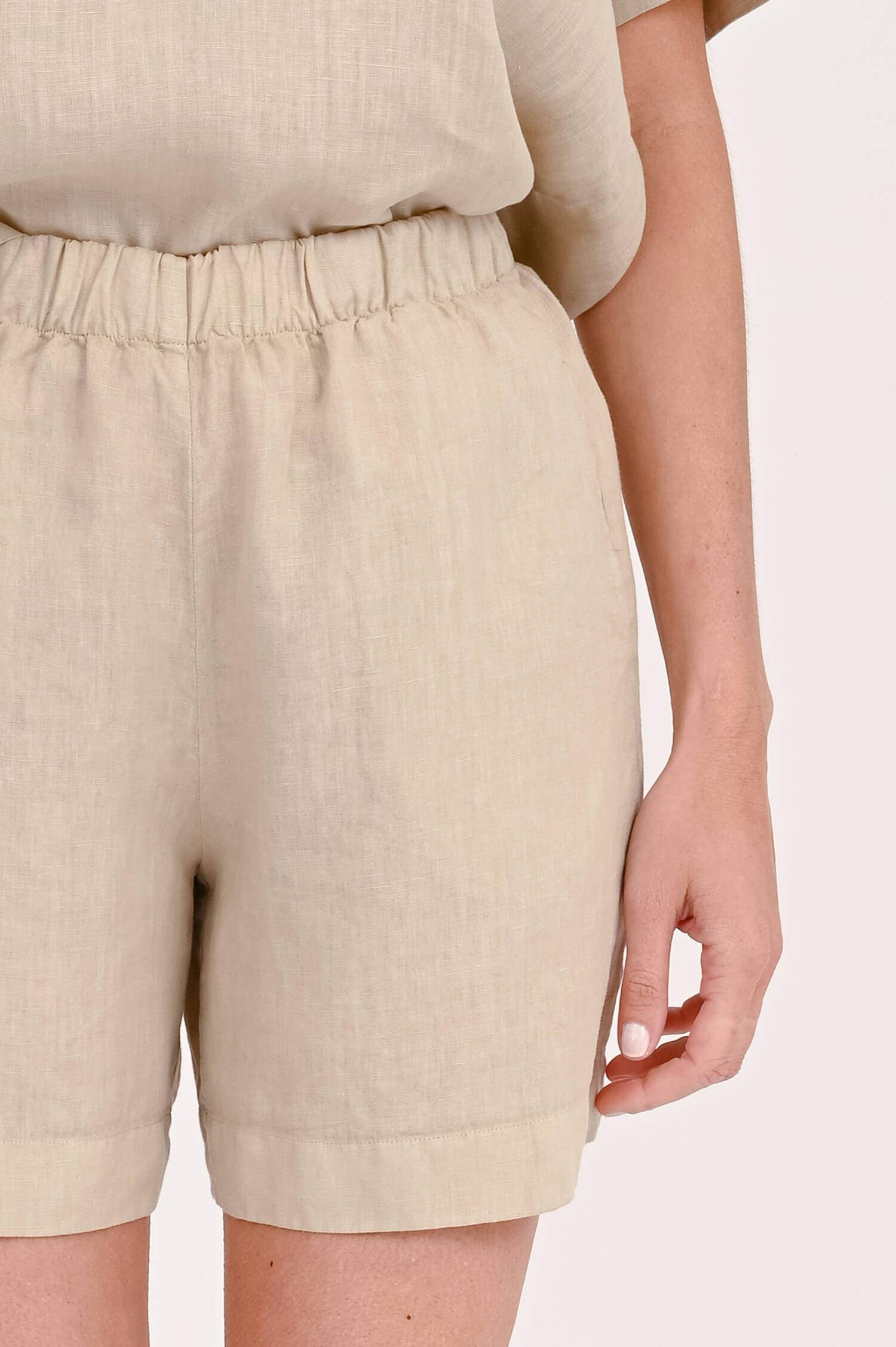 Leinenshorts SIRIO in Beige