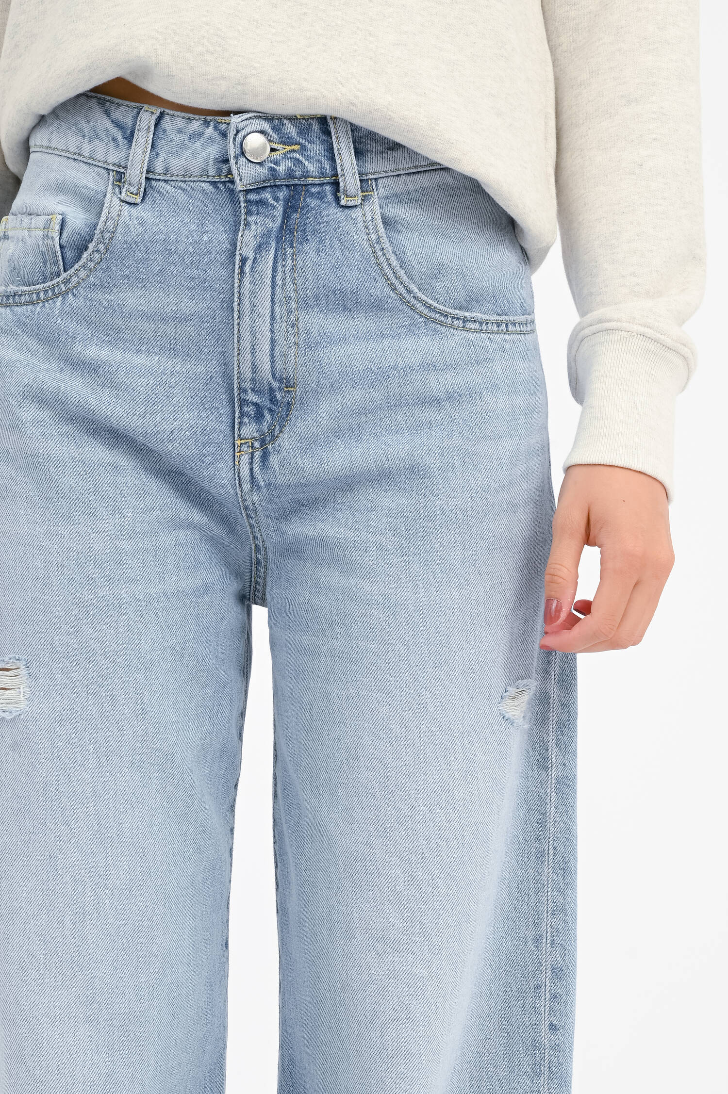 Weite Jeans POPPY in Hellblau