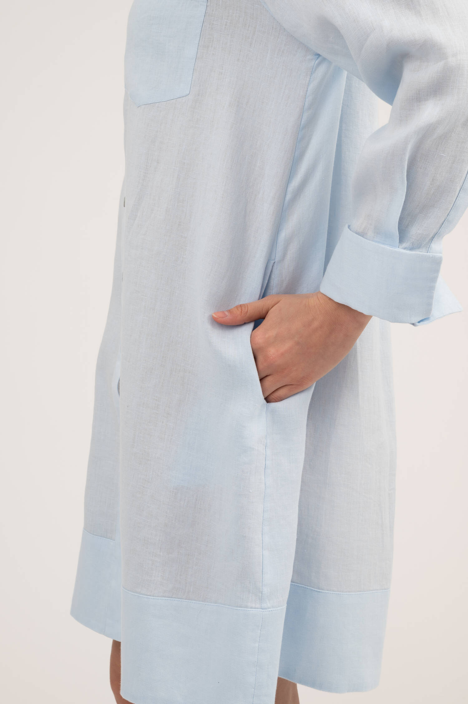 Hemdblusenkleid in Hellblau Hemdblusenkleid in Hellblau