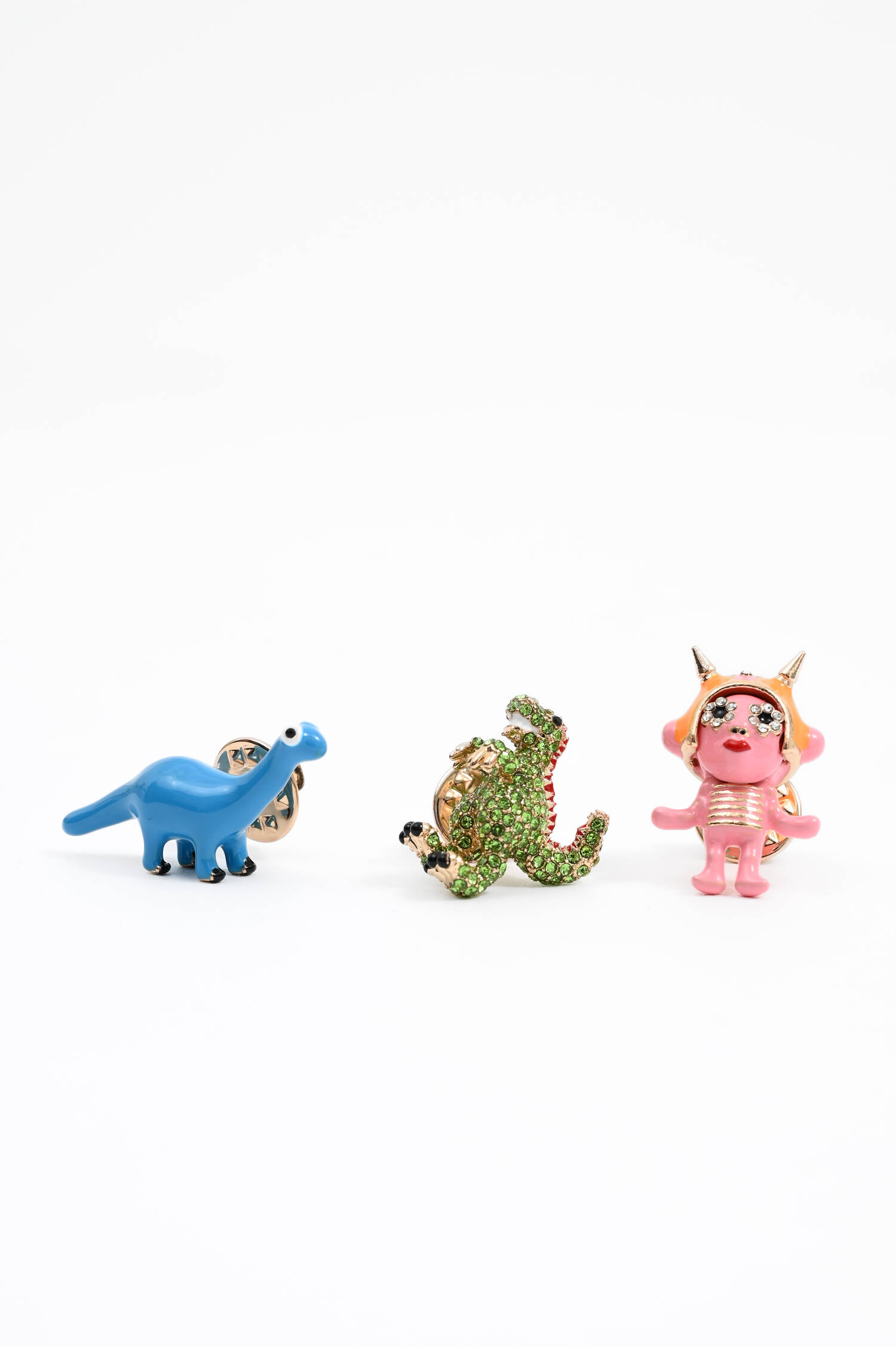 Anstecknadel Trio in Rosa/Blau/Grün