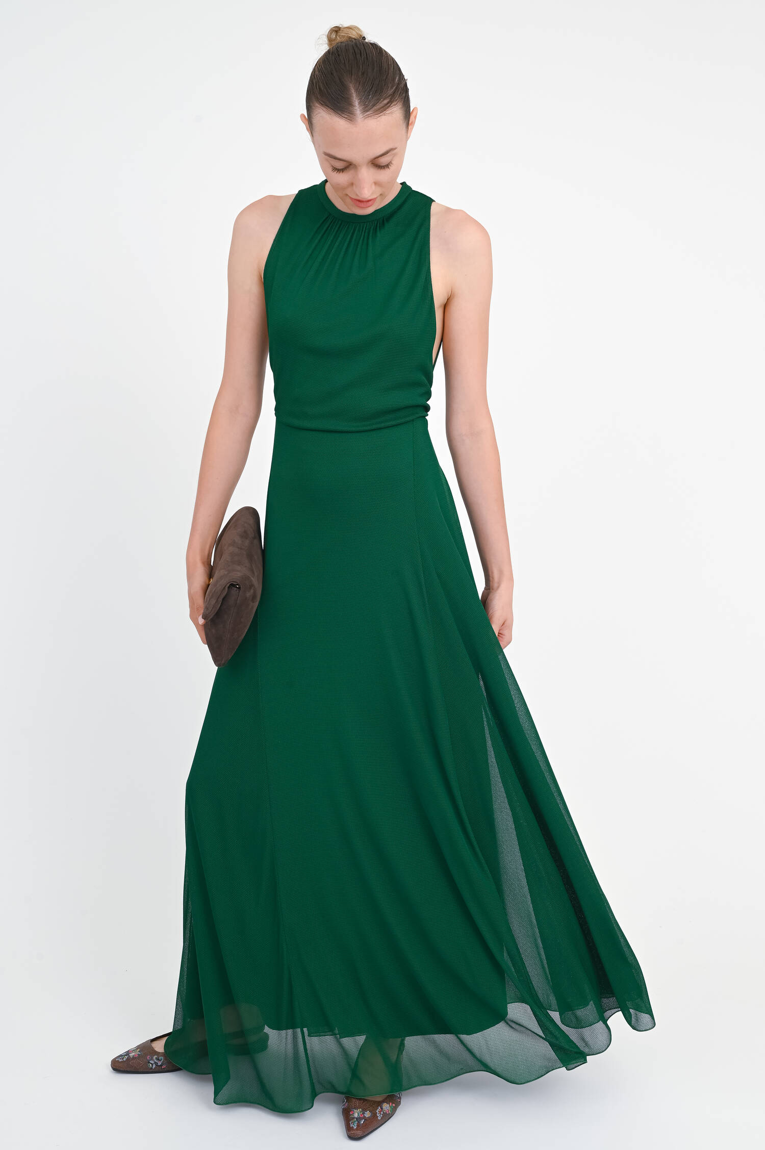 Maxi-Kleid CARNET in Smaragdgrün