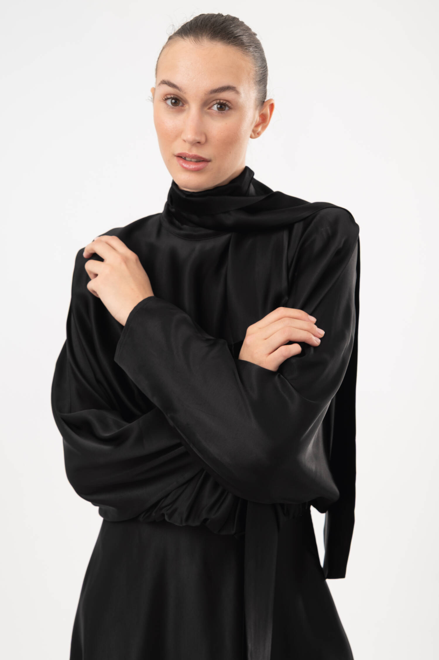Minischlupfkleid in Schwarz