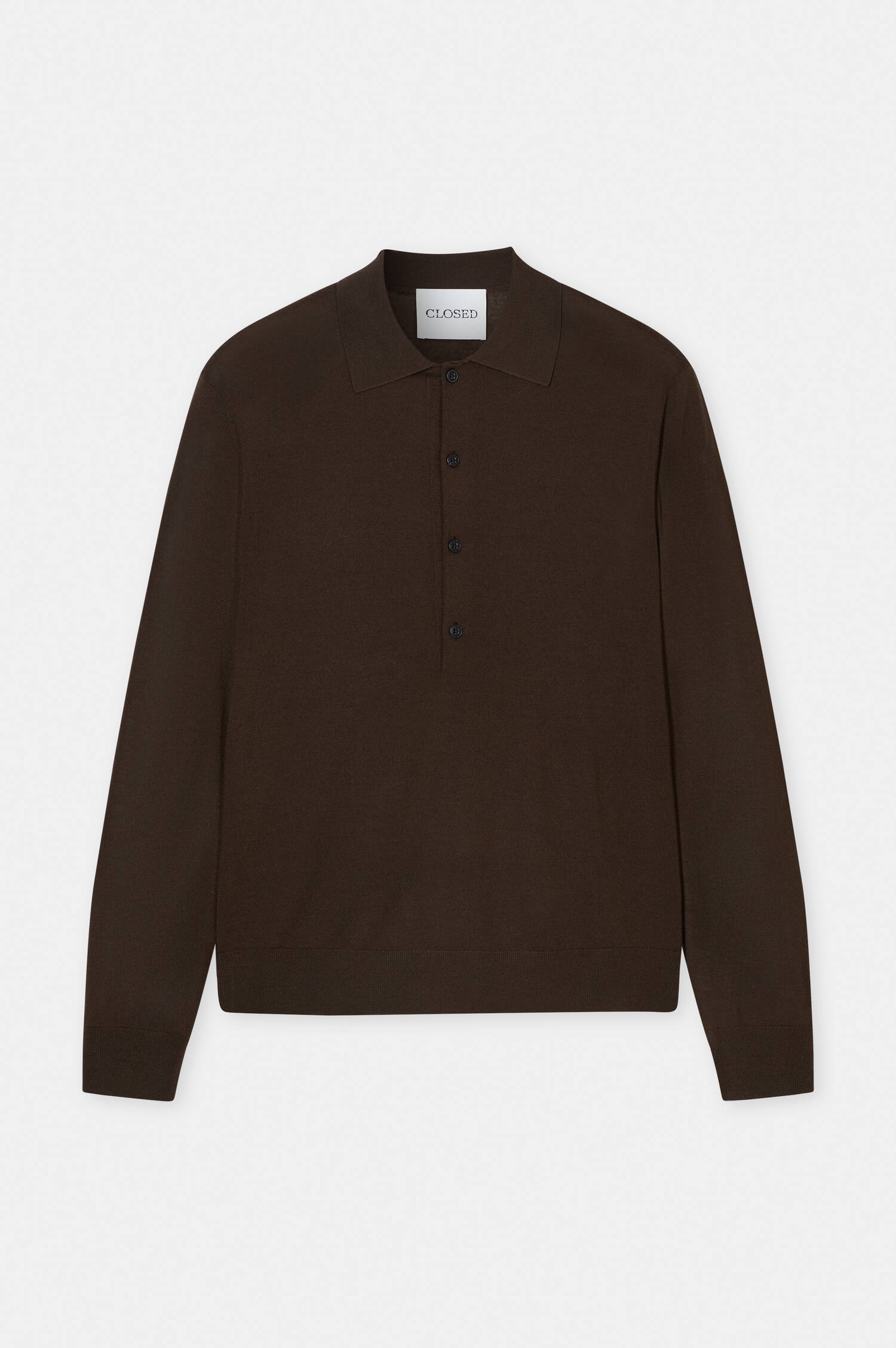 Polo Woll-Jumper in Braun