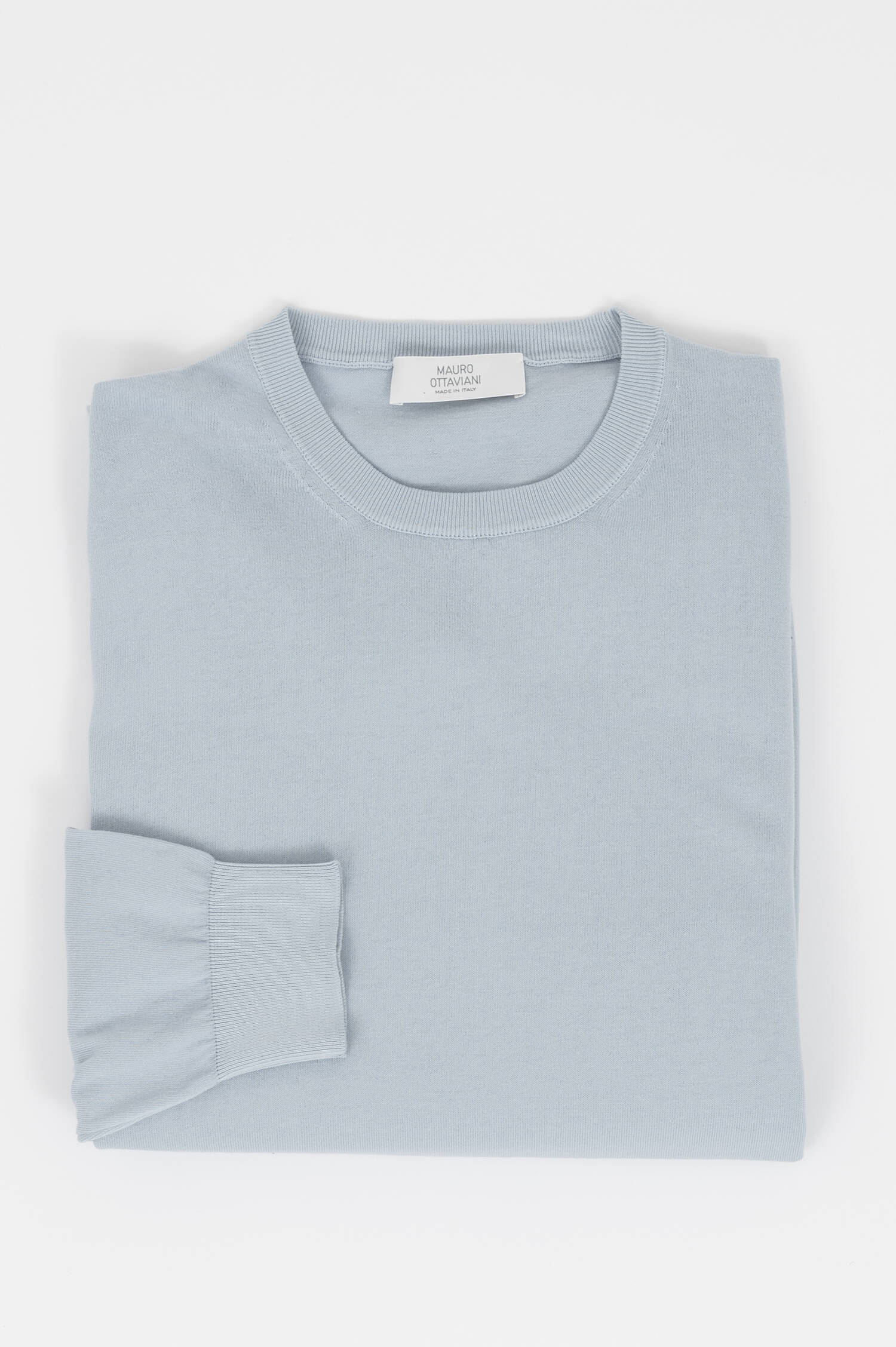 Feinstrick Pullover aus Schurwolle in Pastellblau Feinstrick Pullover aus Schurwolle in Pastellblau