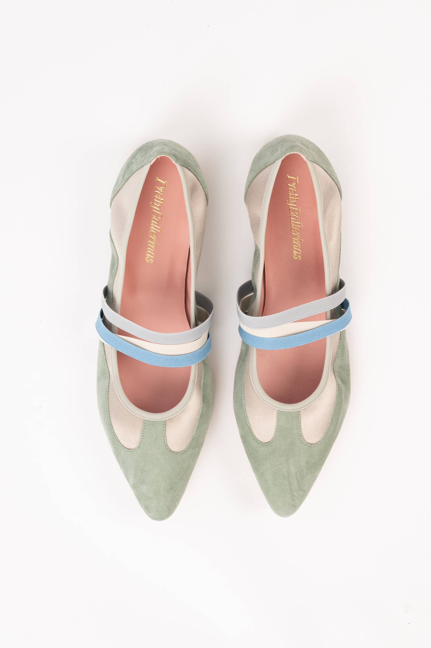 Veloursleder Ballerina in Mint Veloursleder Ballerina in Mint