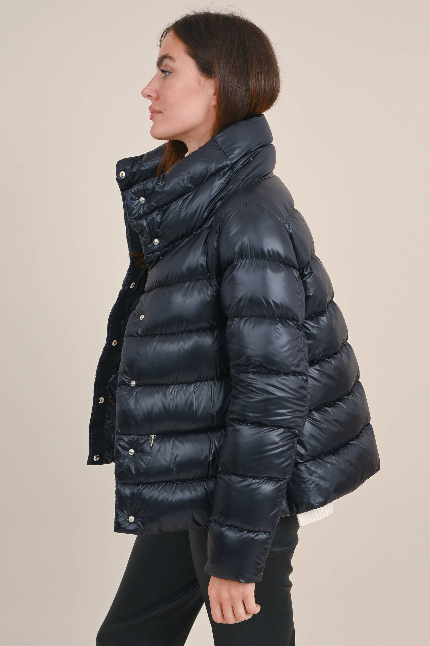 Gesteppte Daunenjacke in Schwarz Gesteppte Daunenjacke in Schwarz