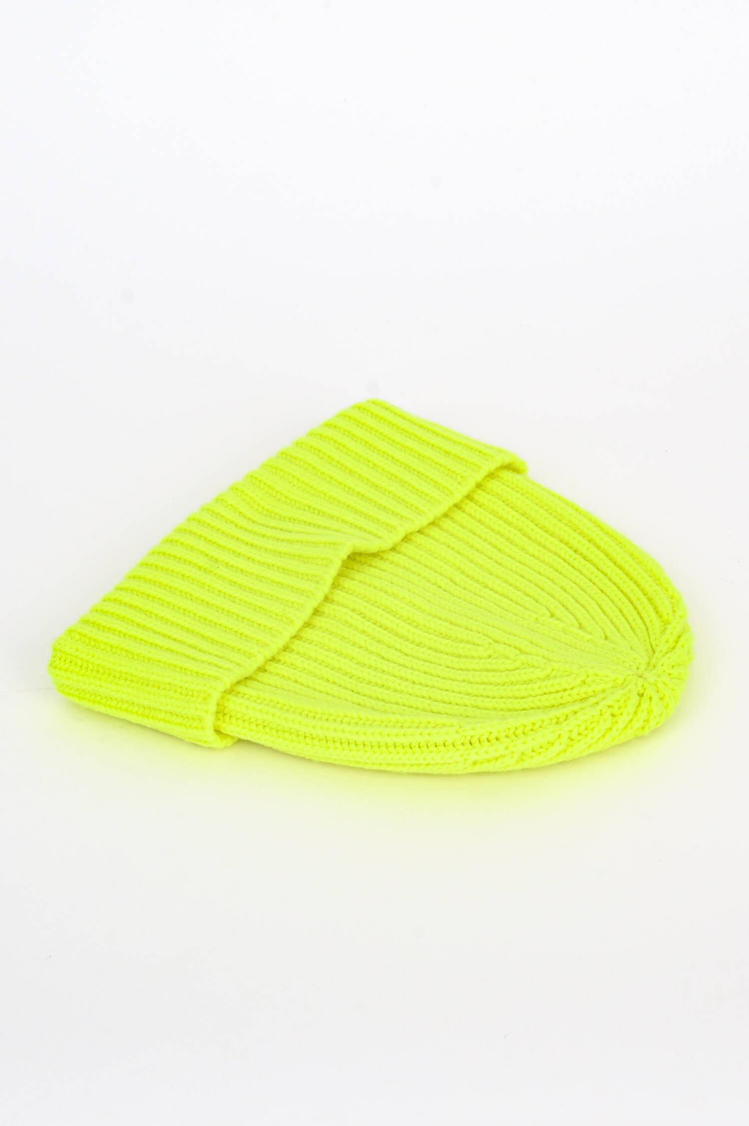 Midi-Mütze aus Cashmere in Neongelb Midi-Mütze aus Cashmere in Neongelb