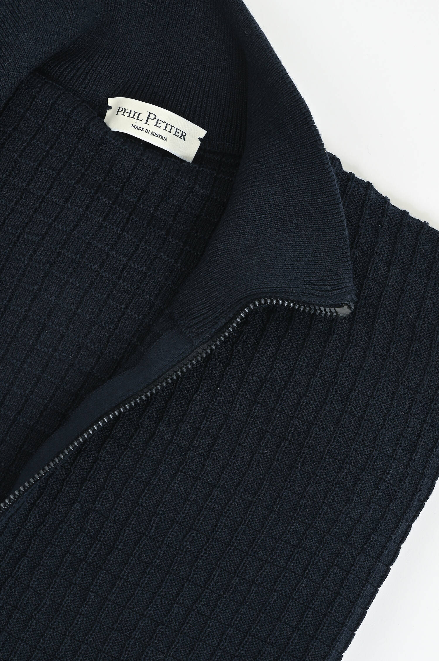 Strickjacke mit Struktur in Navy