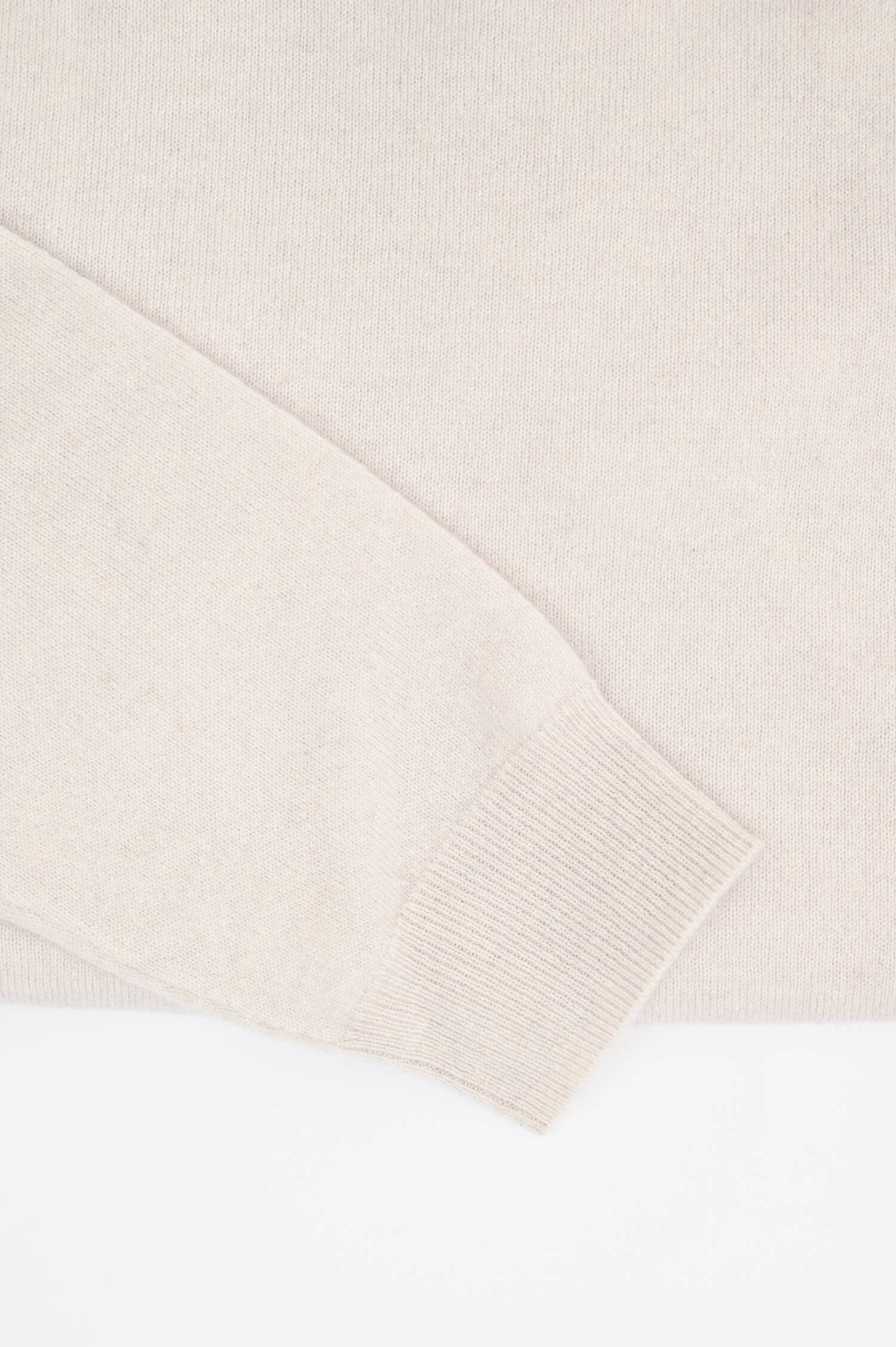 Cashmerepullover mit Rundhals in Hellbeige Cashmerepullover mit Rundhals in Hellbeige