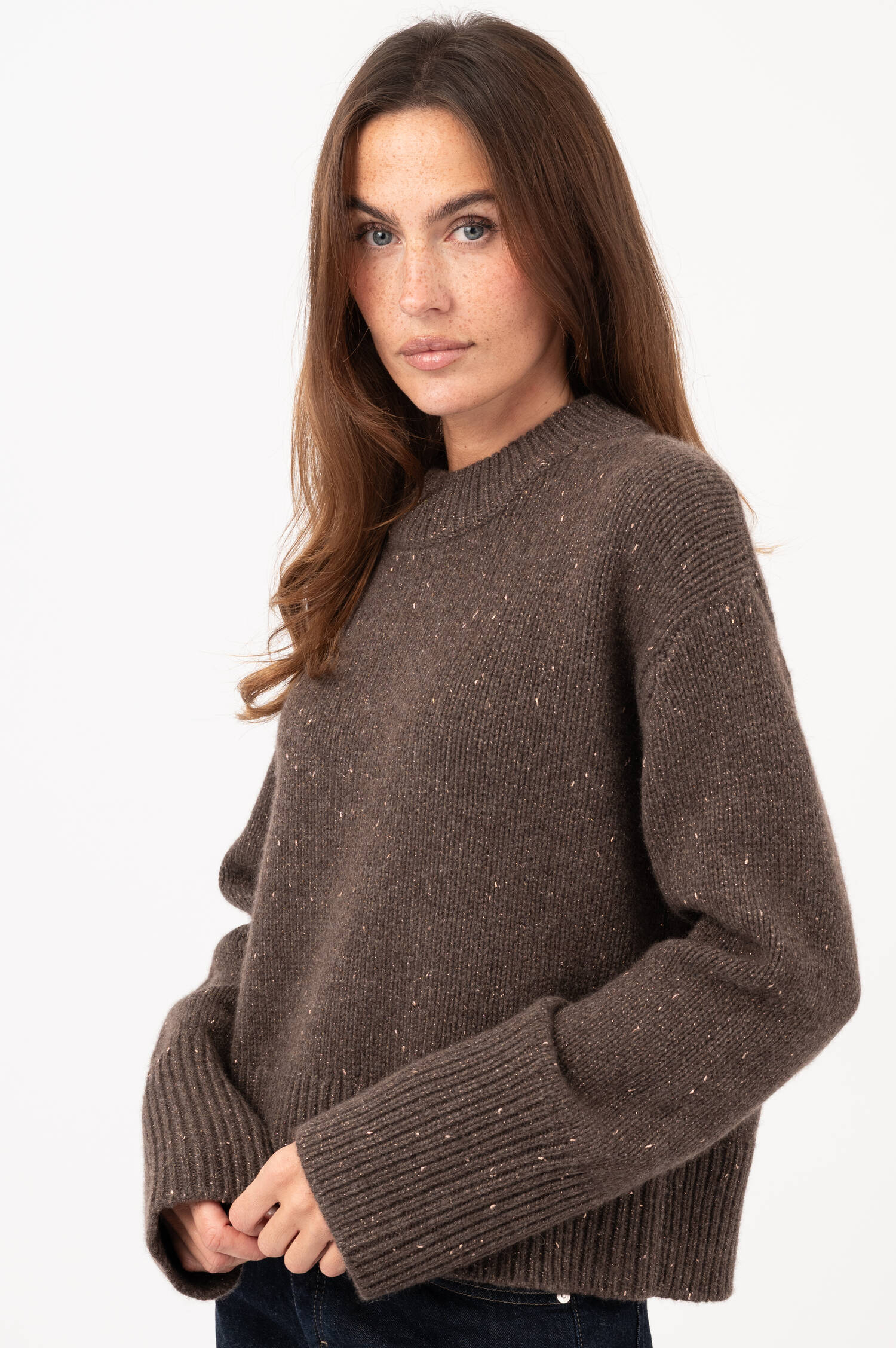 Cashmere-Mix-Sweater TARIE in Braun