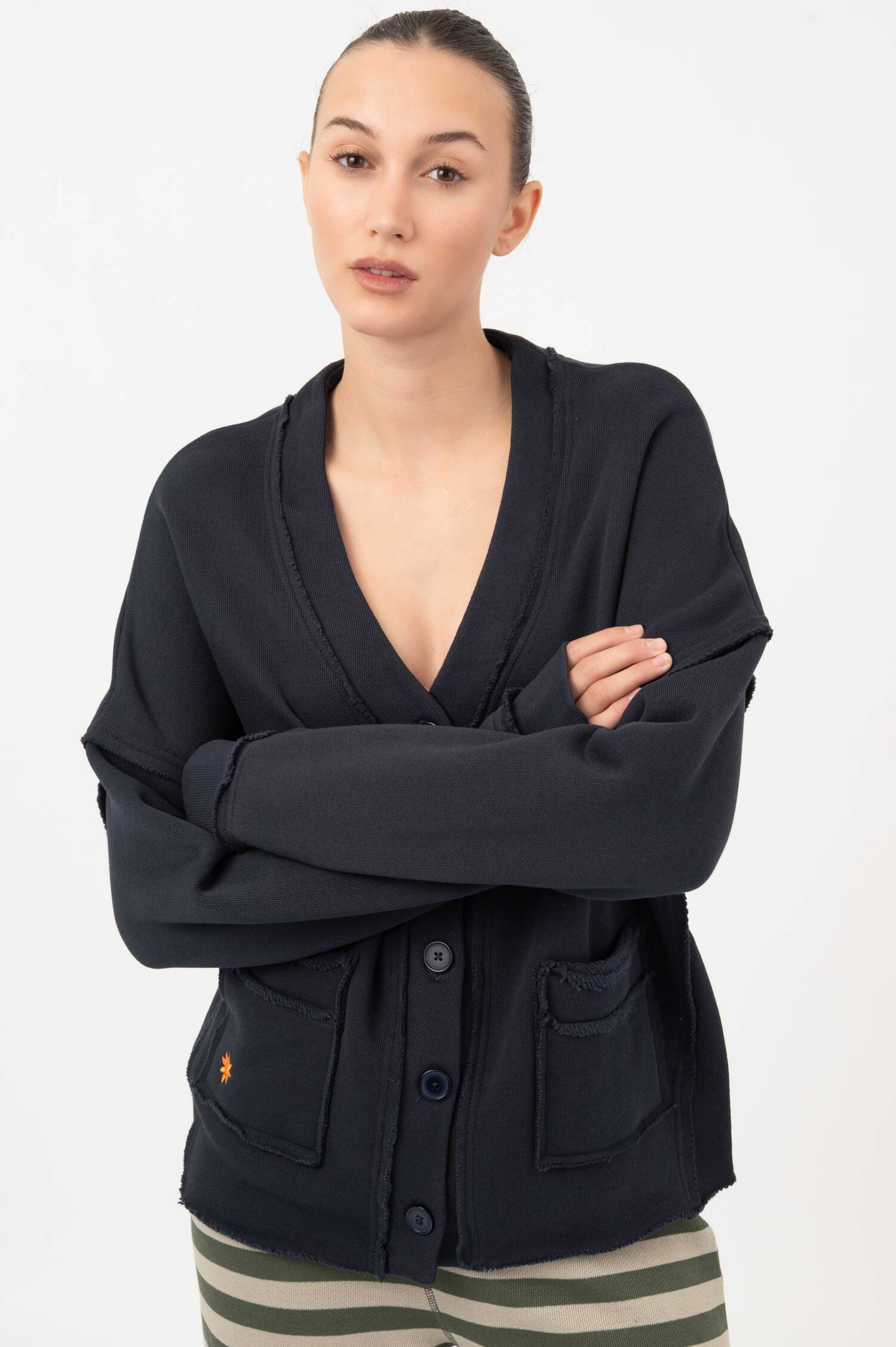 Inside-Out Sweatjacke TANA in Navy