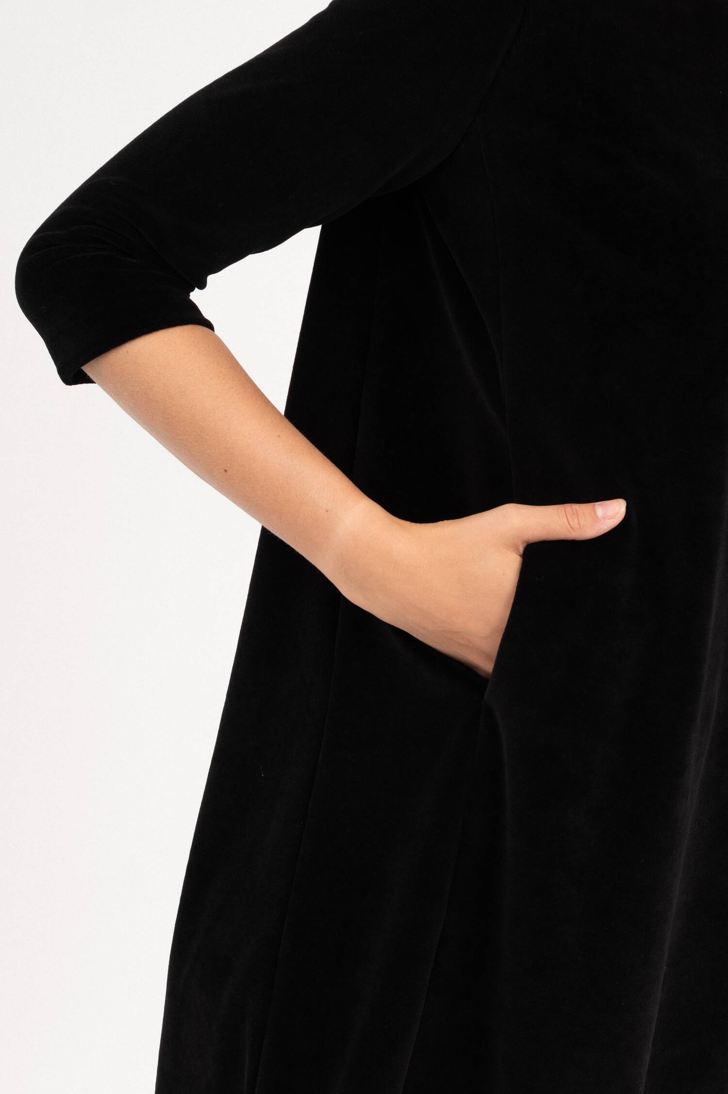 Samtkleid in Schwarz Samtkleid in Schwarz