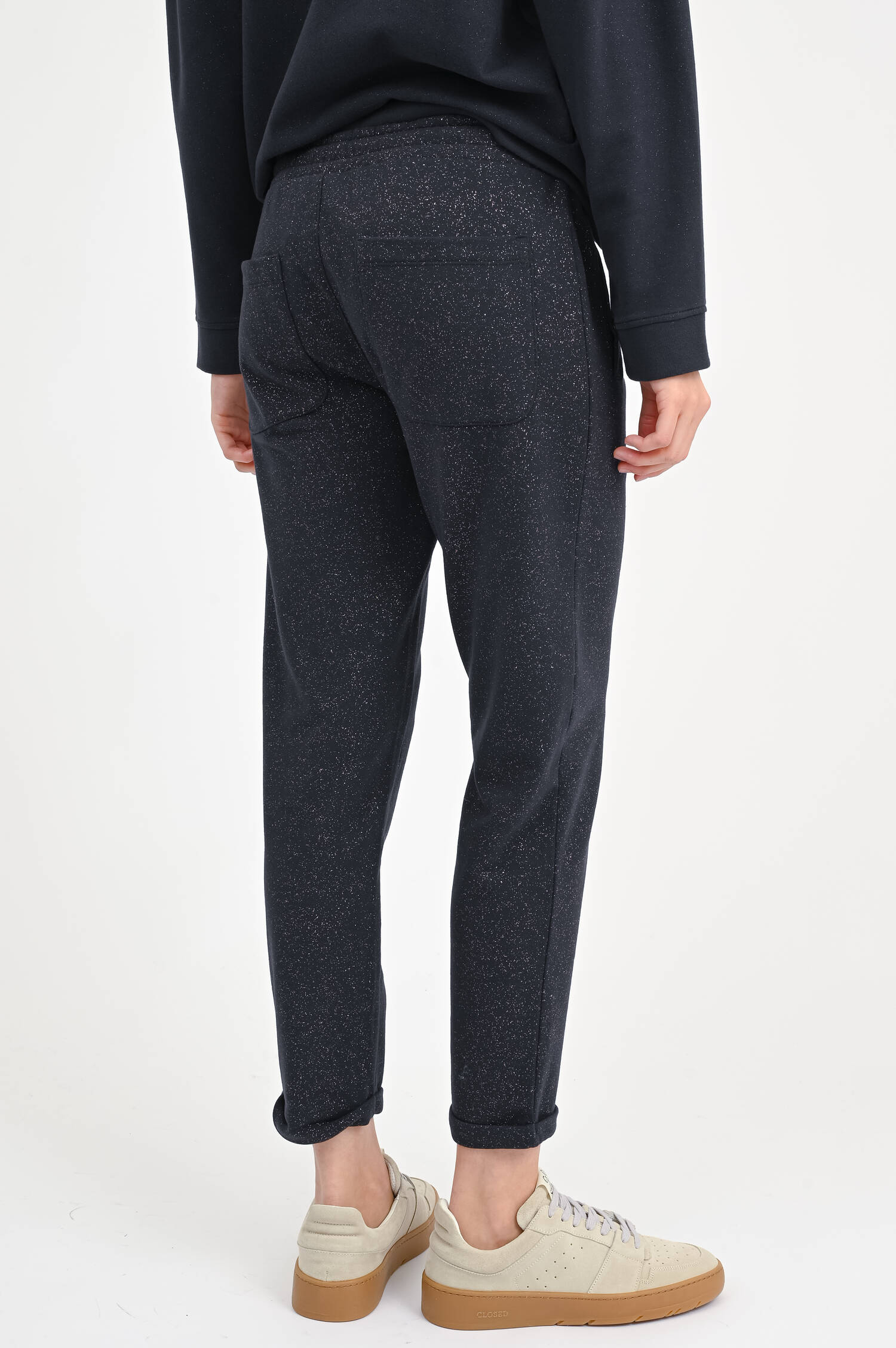 Glitzer-Sweatpants in Midnight