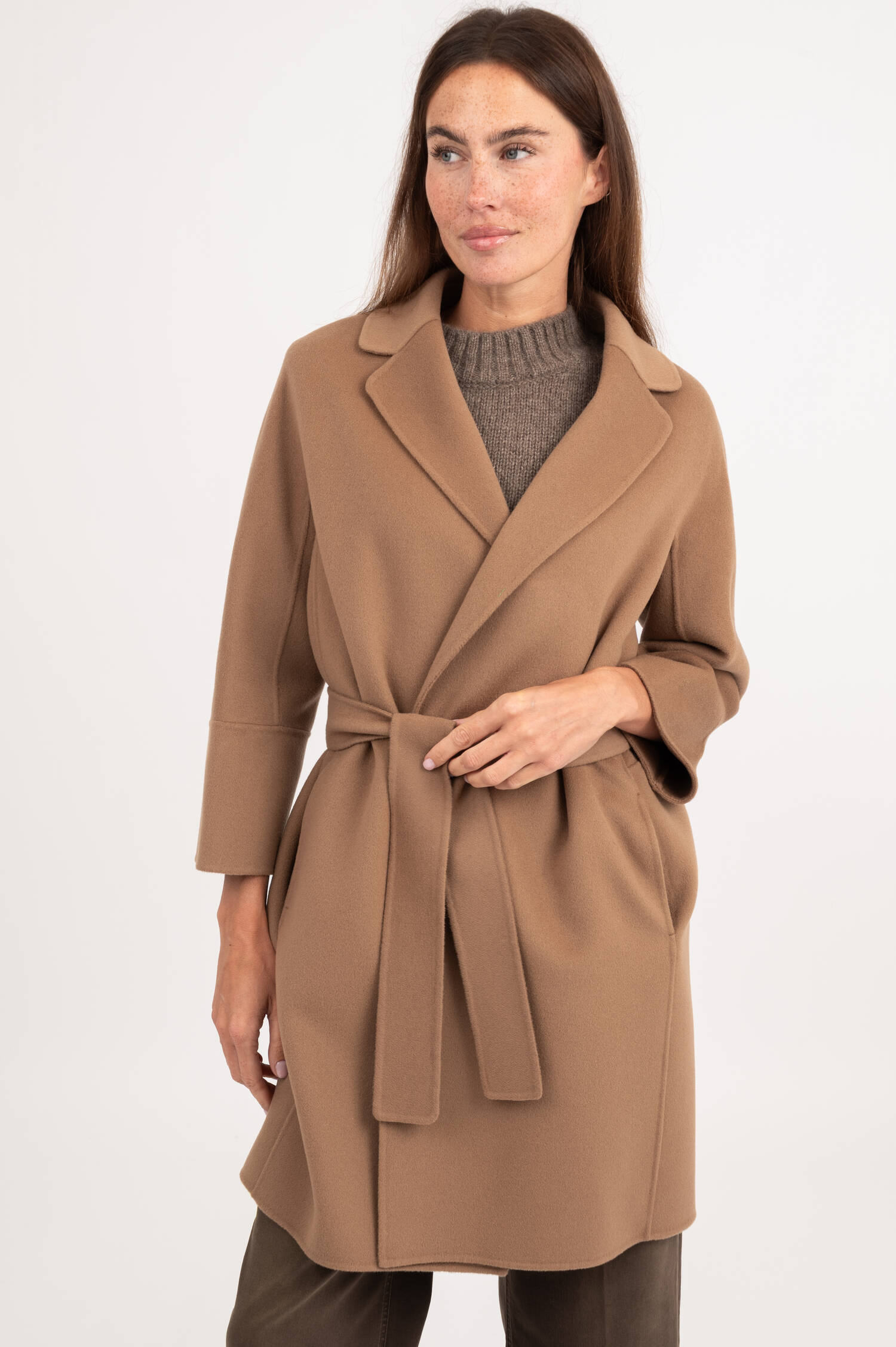 Wollmantel ARONA in Camel