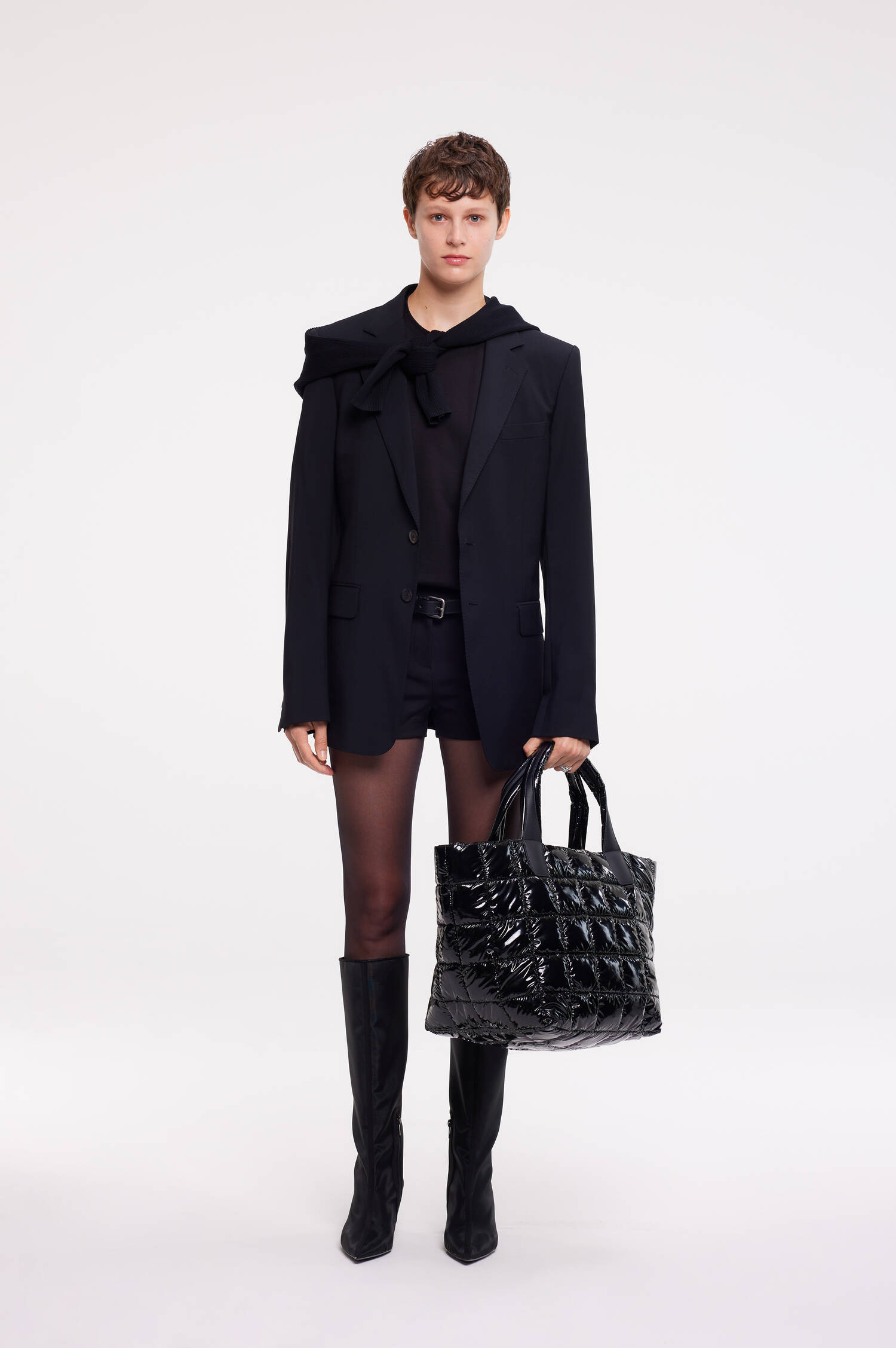 Tasche PORTER TOTE MEDIUM in Schwarz Lack