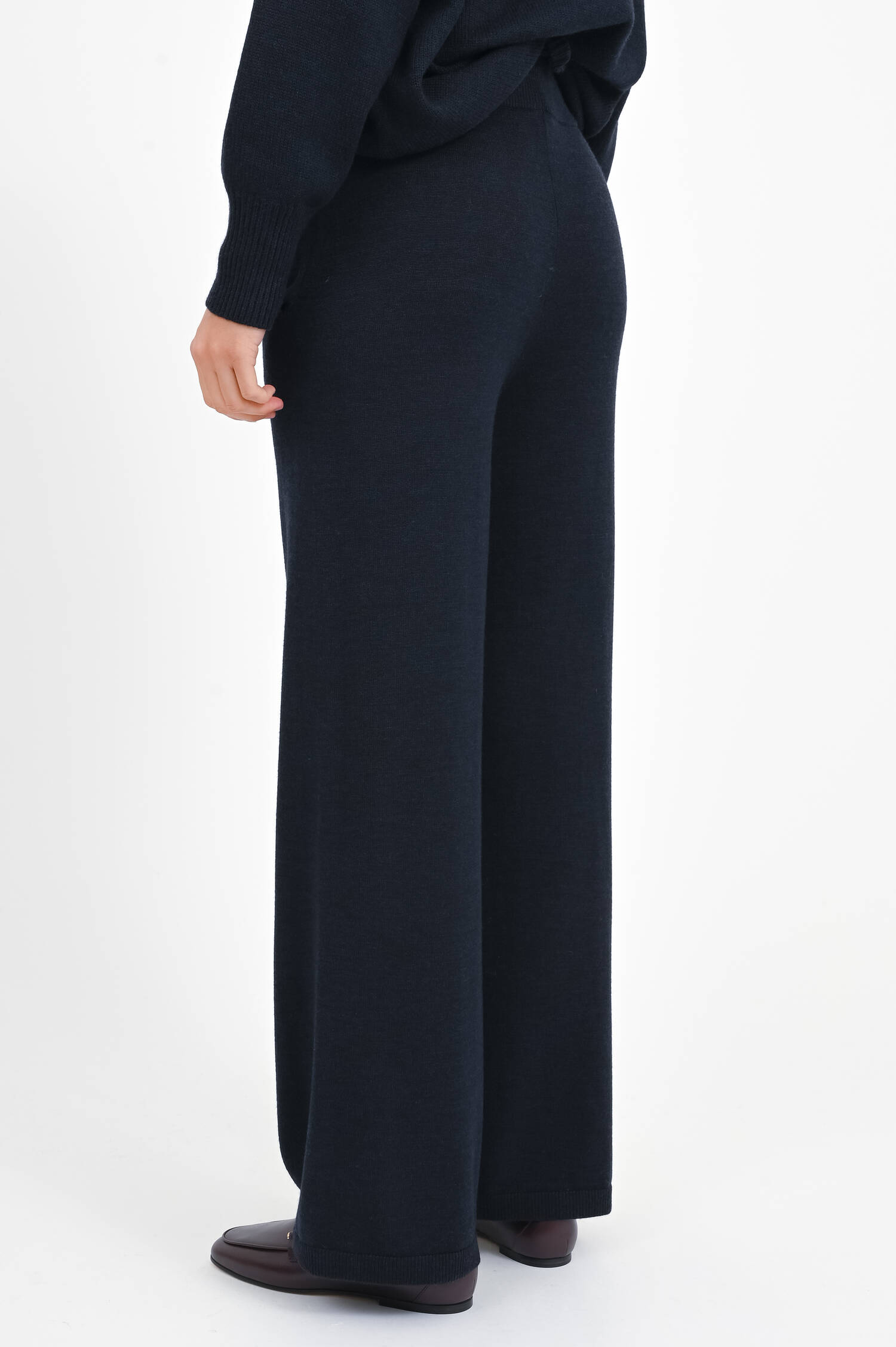 Strickhose aus Merinowolle in Marine