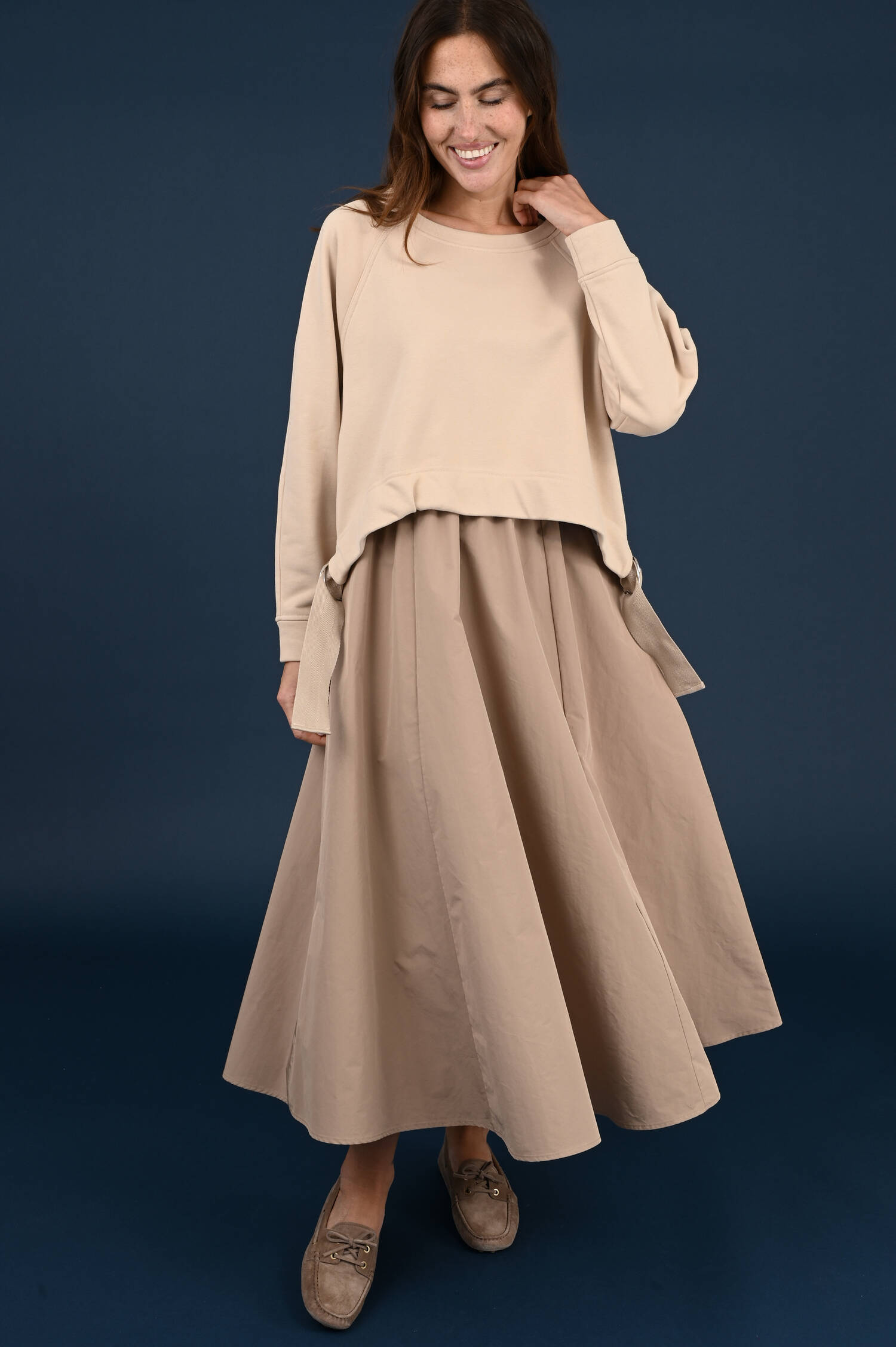 Zweiteiler Kleid DESTINO in Haselnuss