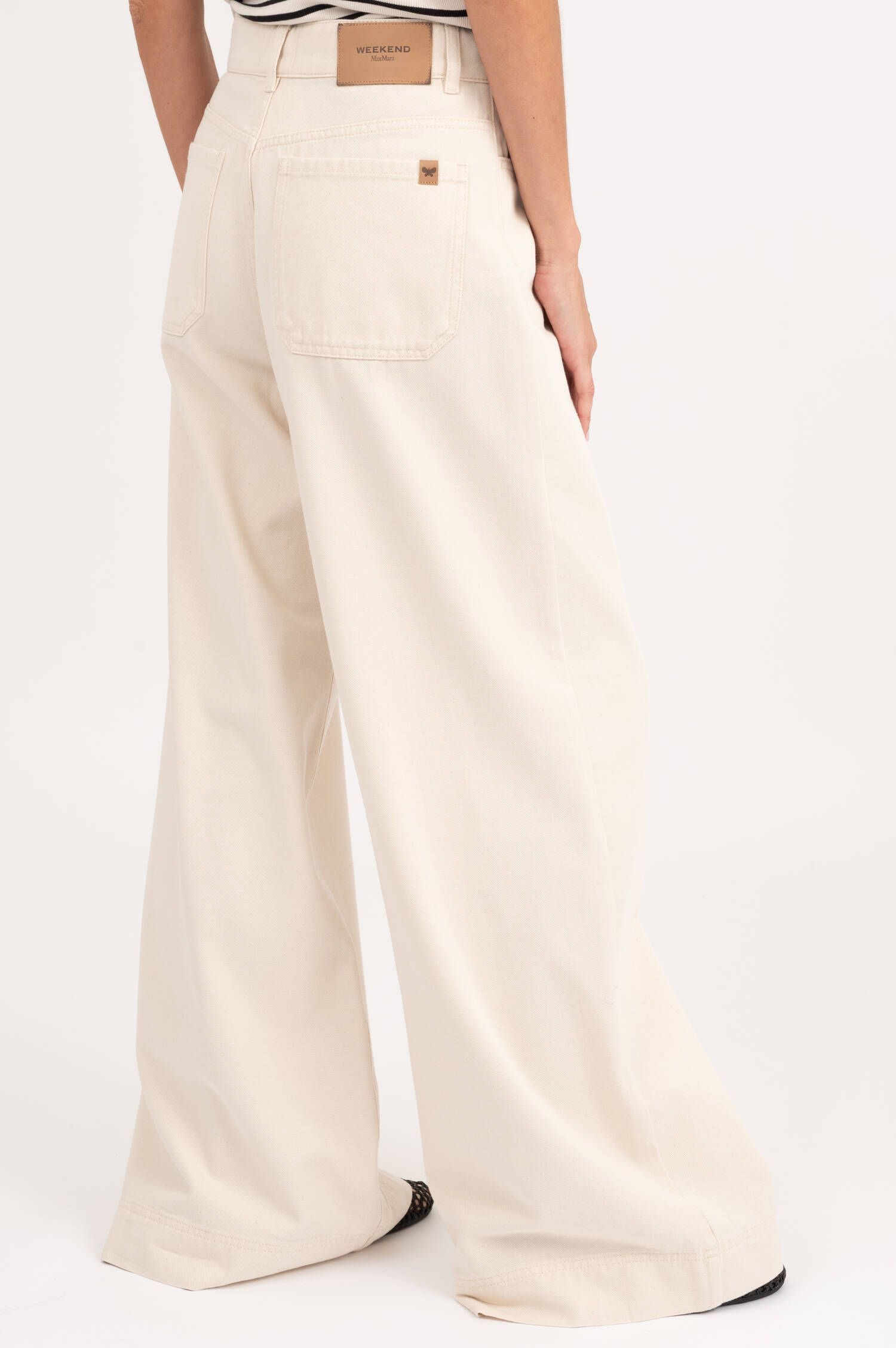 Wide Leg Jeans CANNETI in Ecru Wide Leg Jeans CANNETI in Ecru