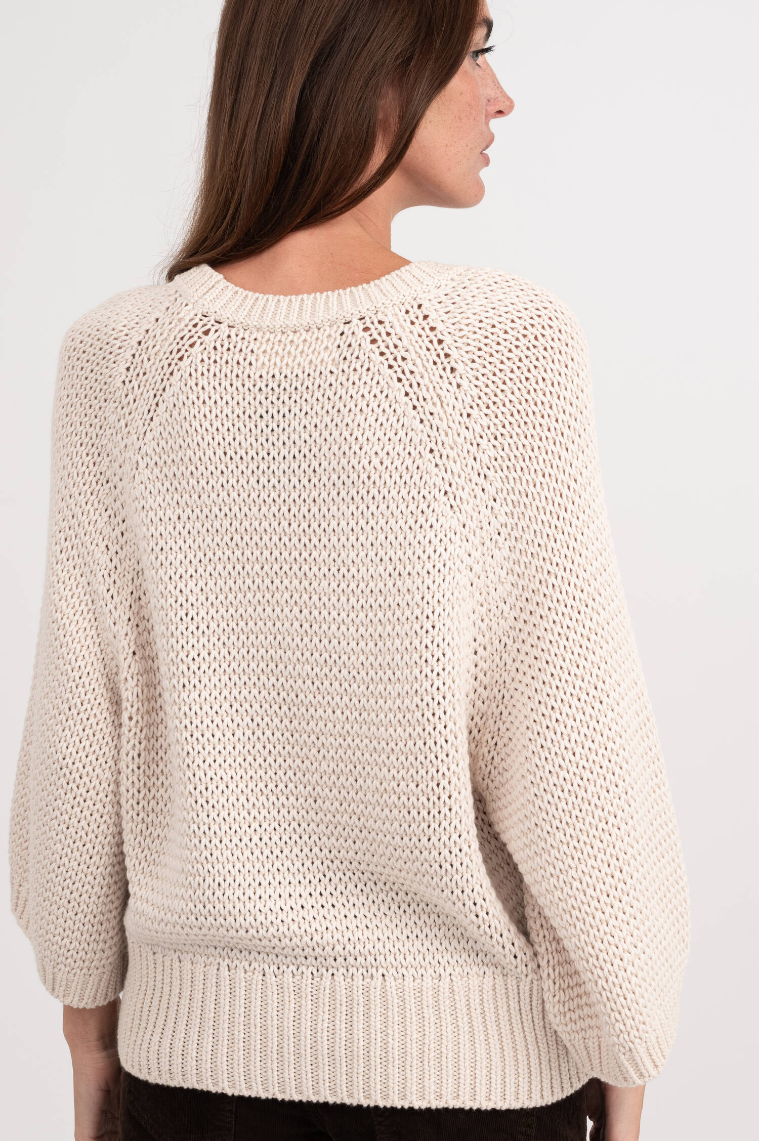 Grobstrick Pullover in Creme Grobstrick Pullover in Creme