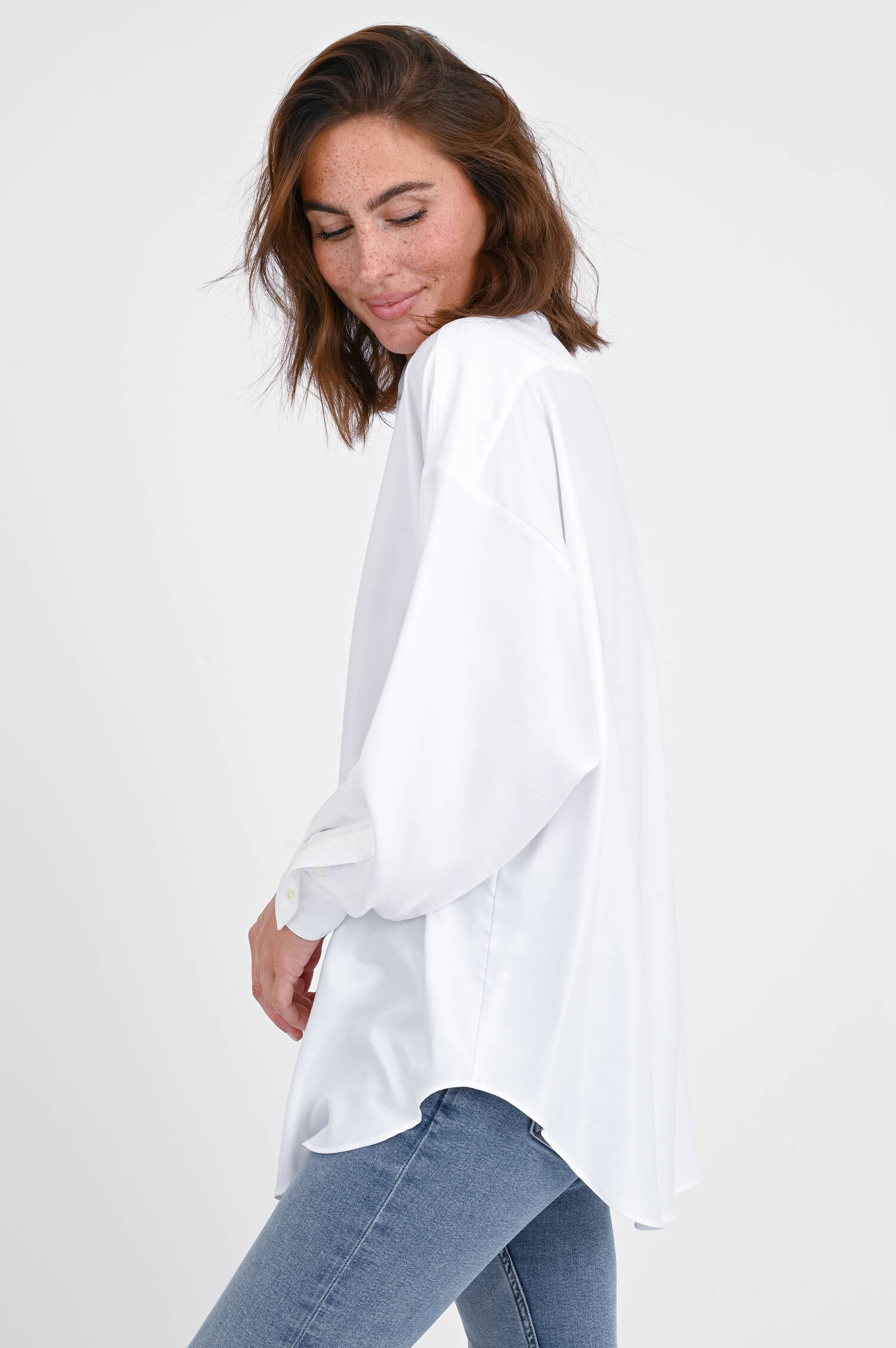 Oversize-Bluse GIORGIA in Weiß