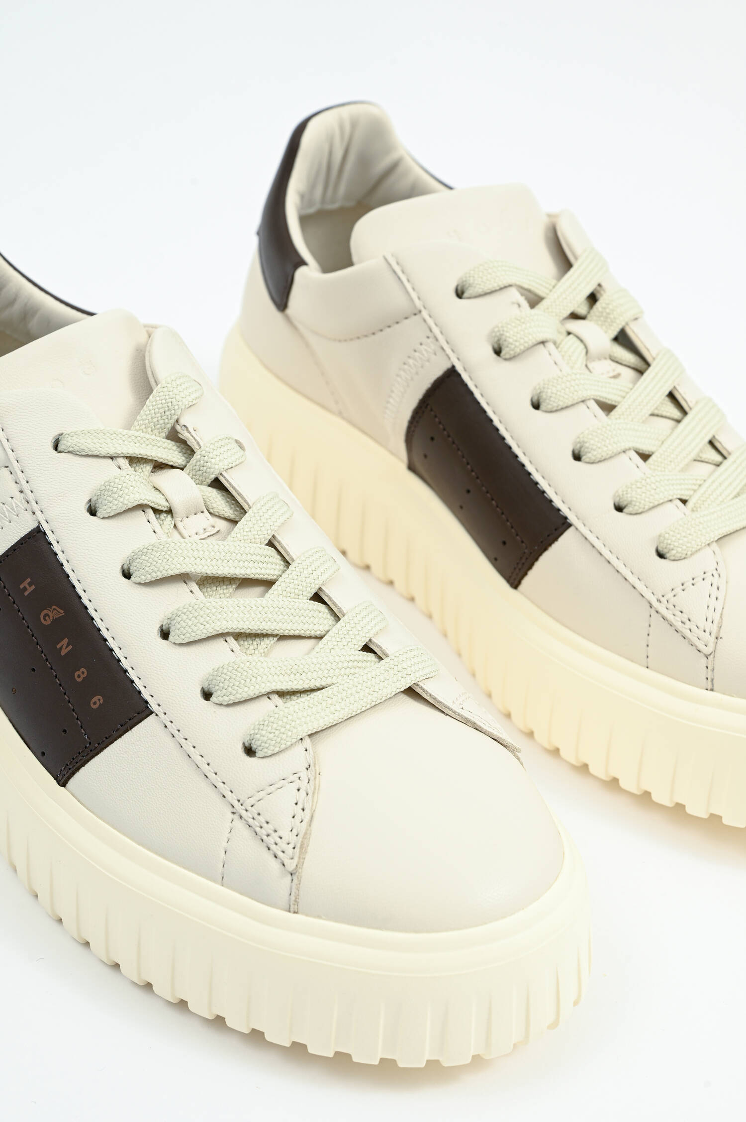 Sneaker H-STRIPES in Hellgrau/Braun