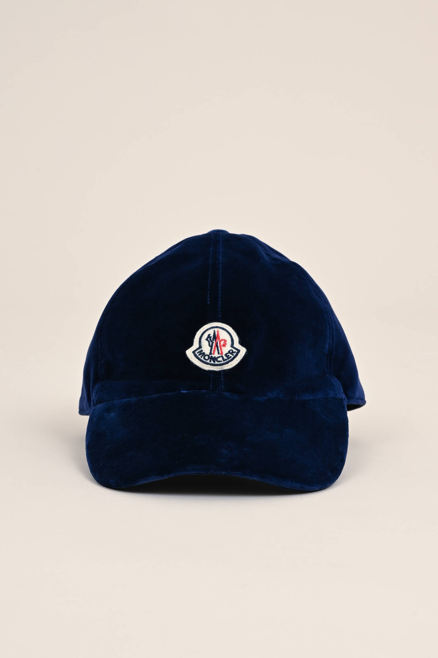 Basecap aus Samt in Navy