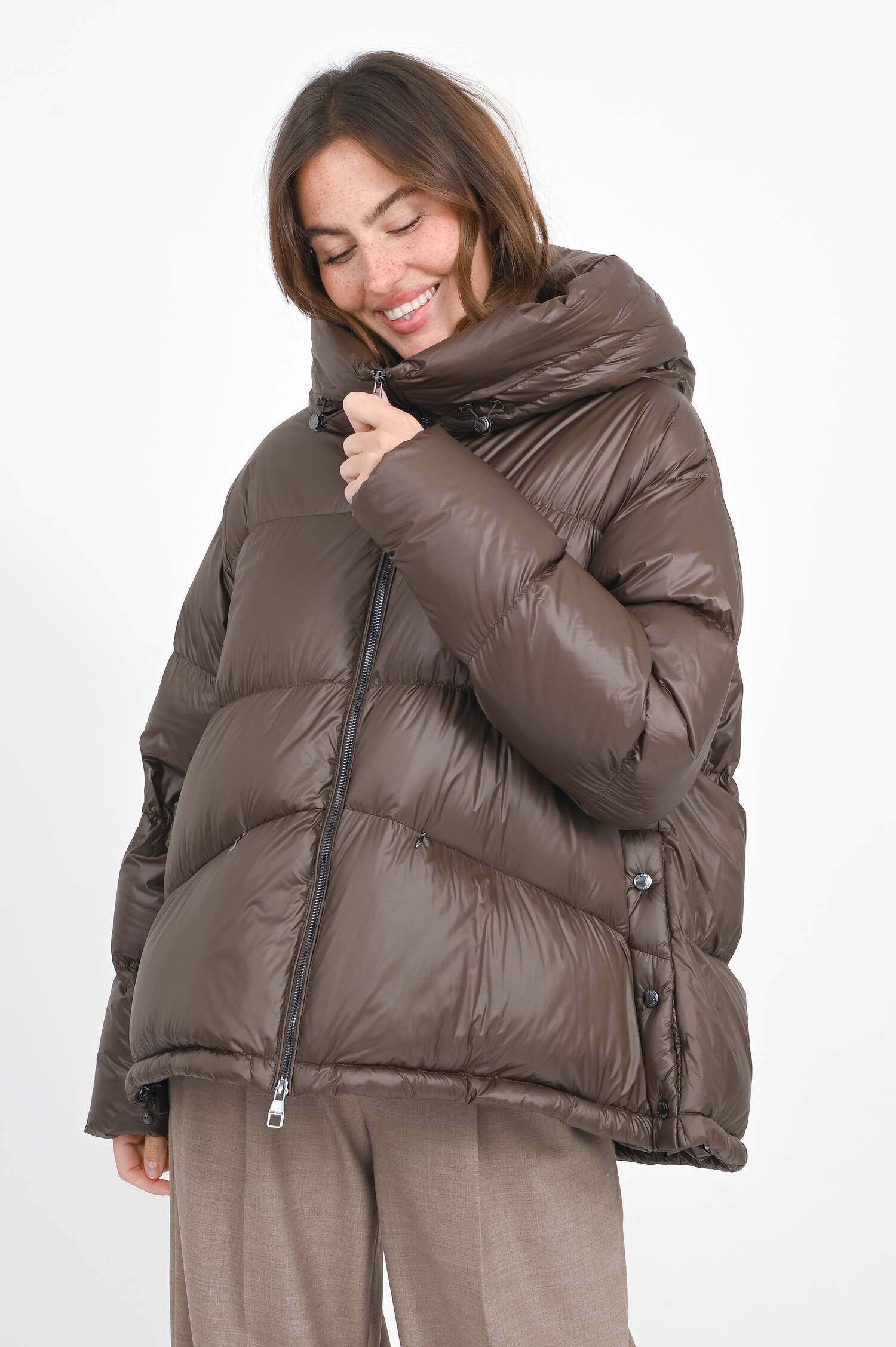 Daunen-Steppjacke LONDRA in Kastanie