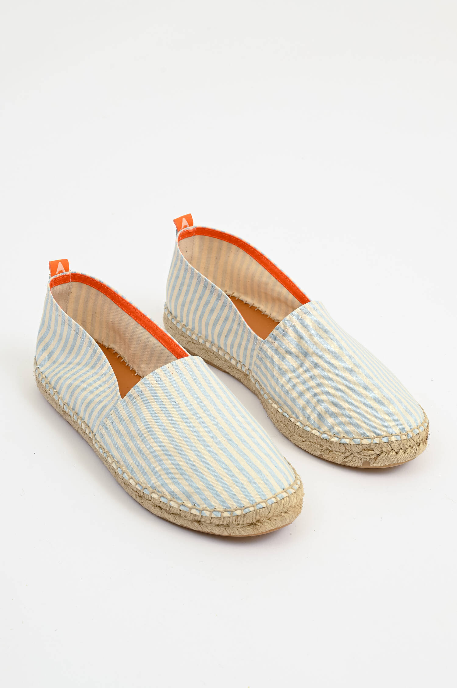 Gestreiftes Espandrilles ROYAS in Hellblau/Weiß