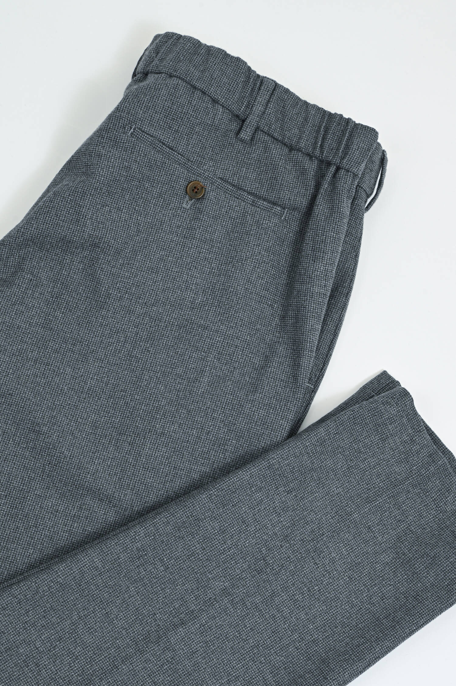 Sportliche Anzughose in Grau/Weiß gemustert