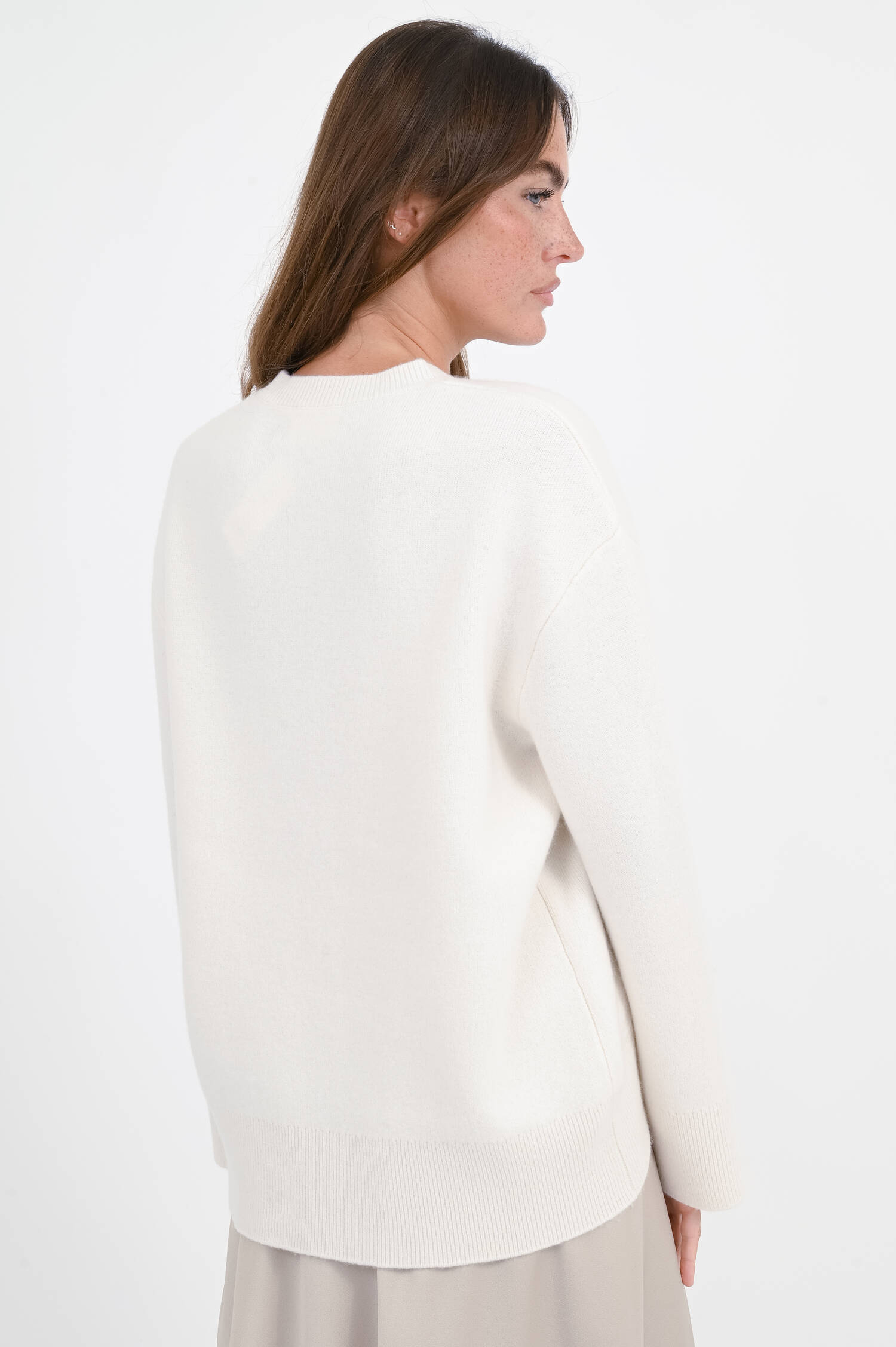 Pullover aus Woll-Cashmere-Mix in Natur