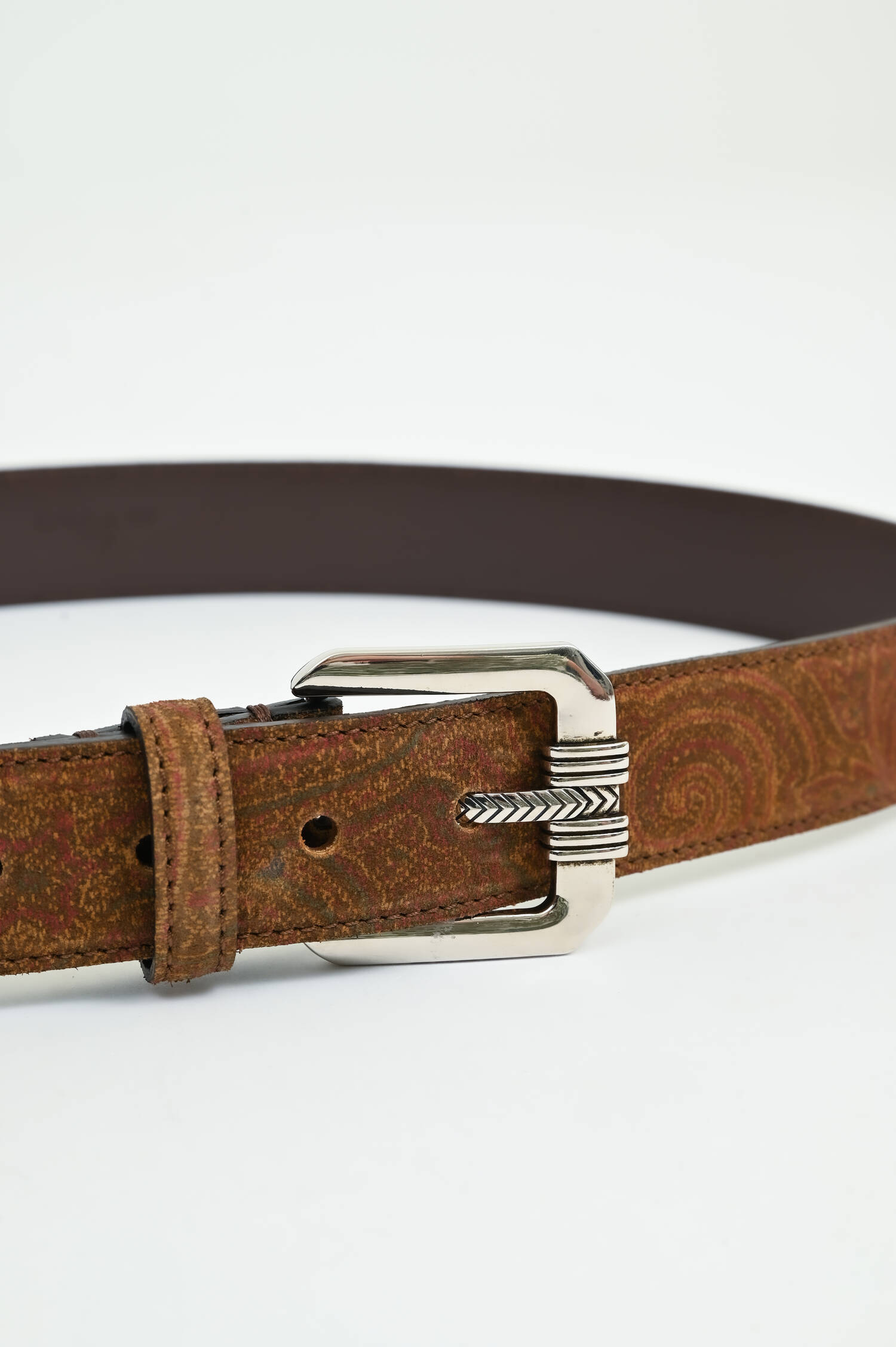 Gürtel mit Western-Dornschließe in Braun gemustert