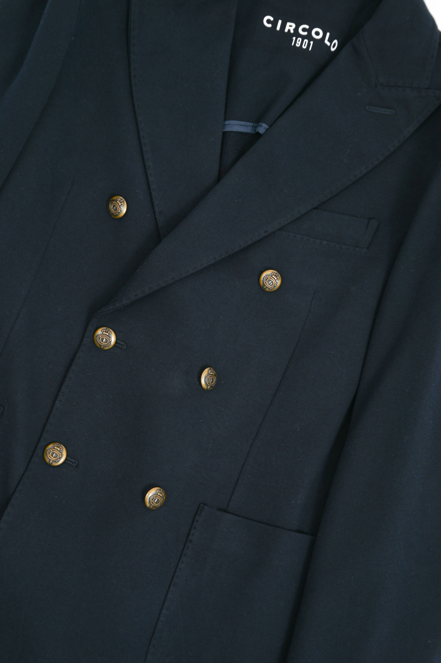 Doppelreiher Sakko aus Baumwoll-Mix in Navy