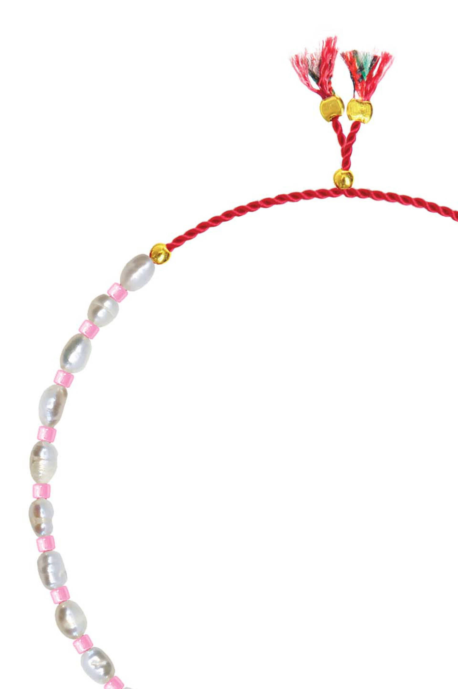 MINI FRESHWATER PEARL Halskette in Rose/Weiß