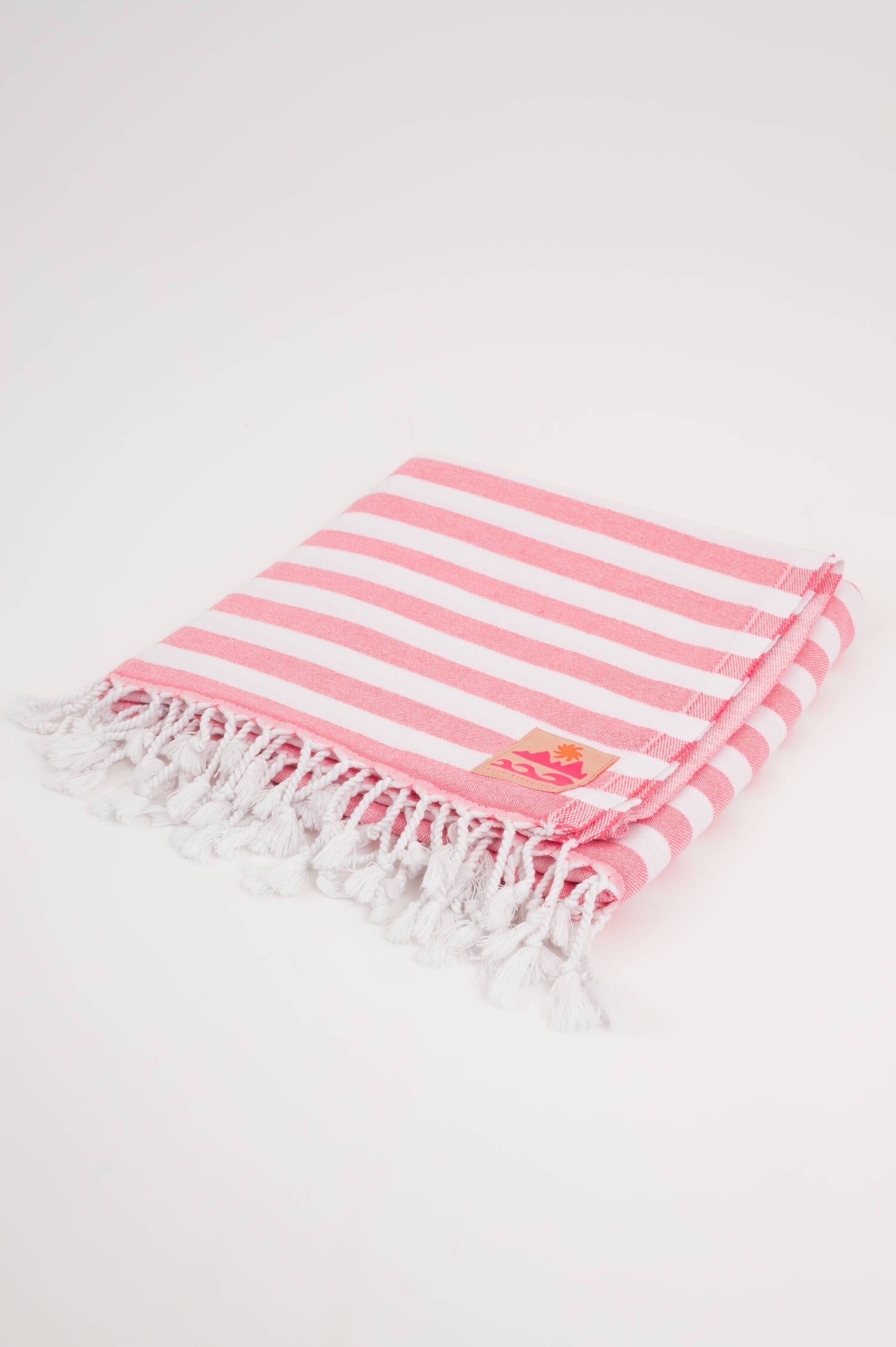Strandtuch in Rosa/Weiß