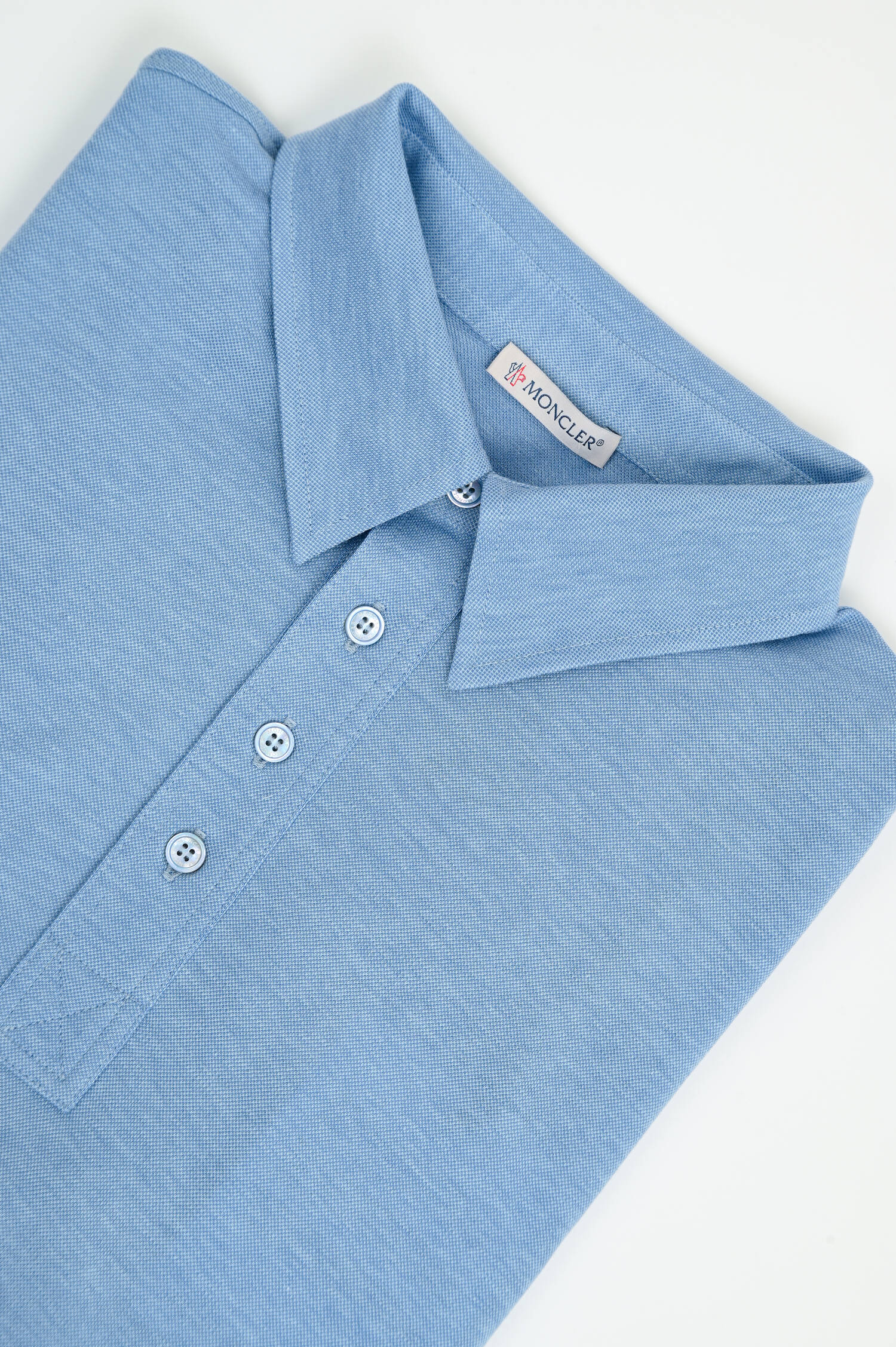 Polo aus Baumwoll-Lyocell-Mix in Blau