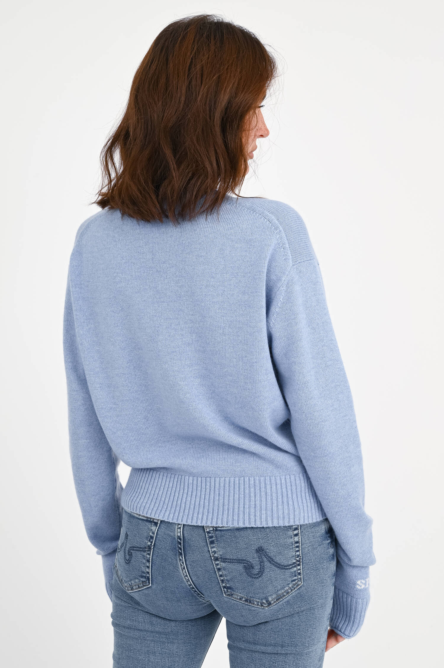 Strickpullover in Hellblau Strickpullover in Hellblau